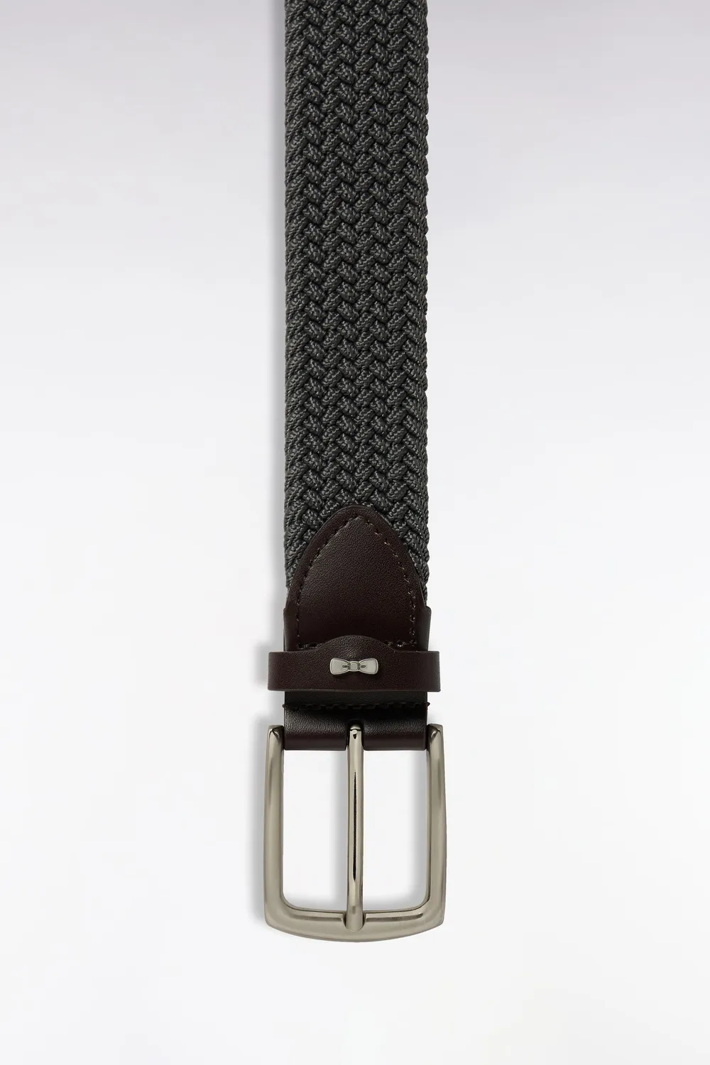 Eden Park ceinture tressée élastique grise homme