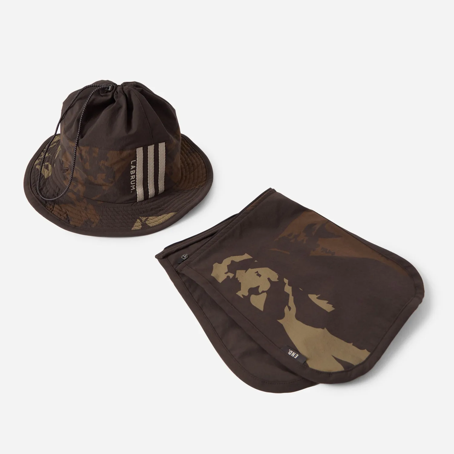 Labrum x adidas bob bucket hat marron tissage uni