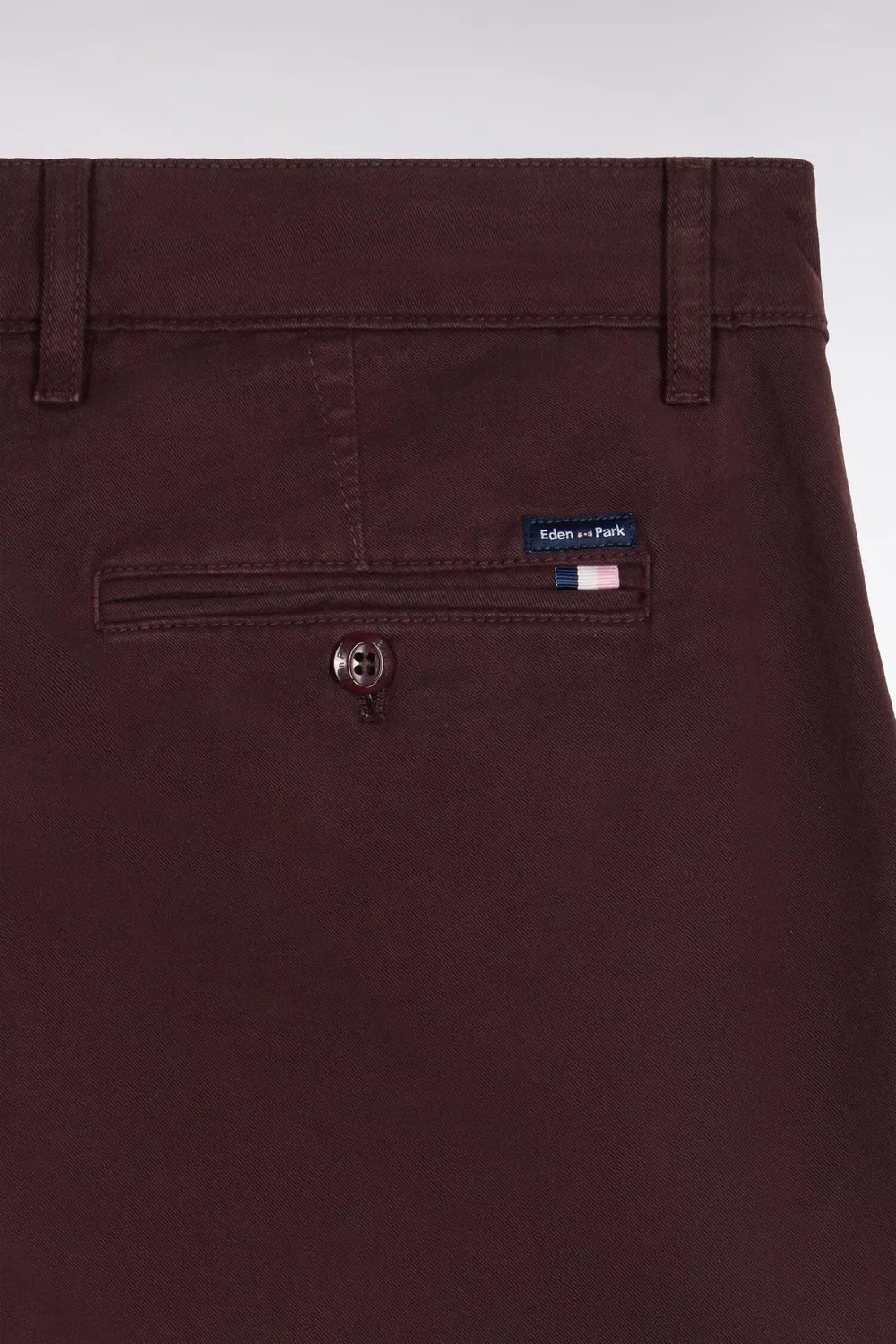Eden Park Legend Rugby chino gabardine marron stretch droit