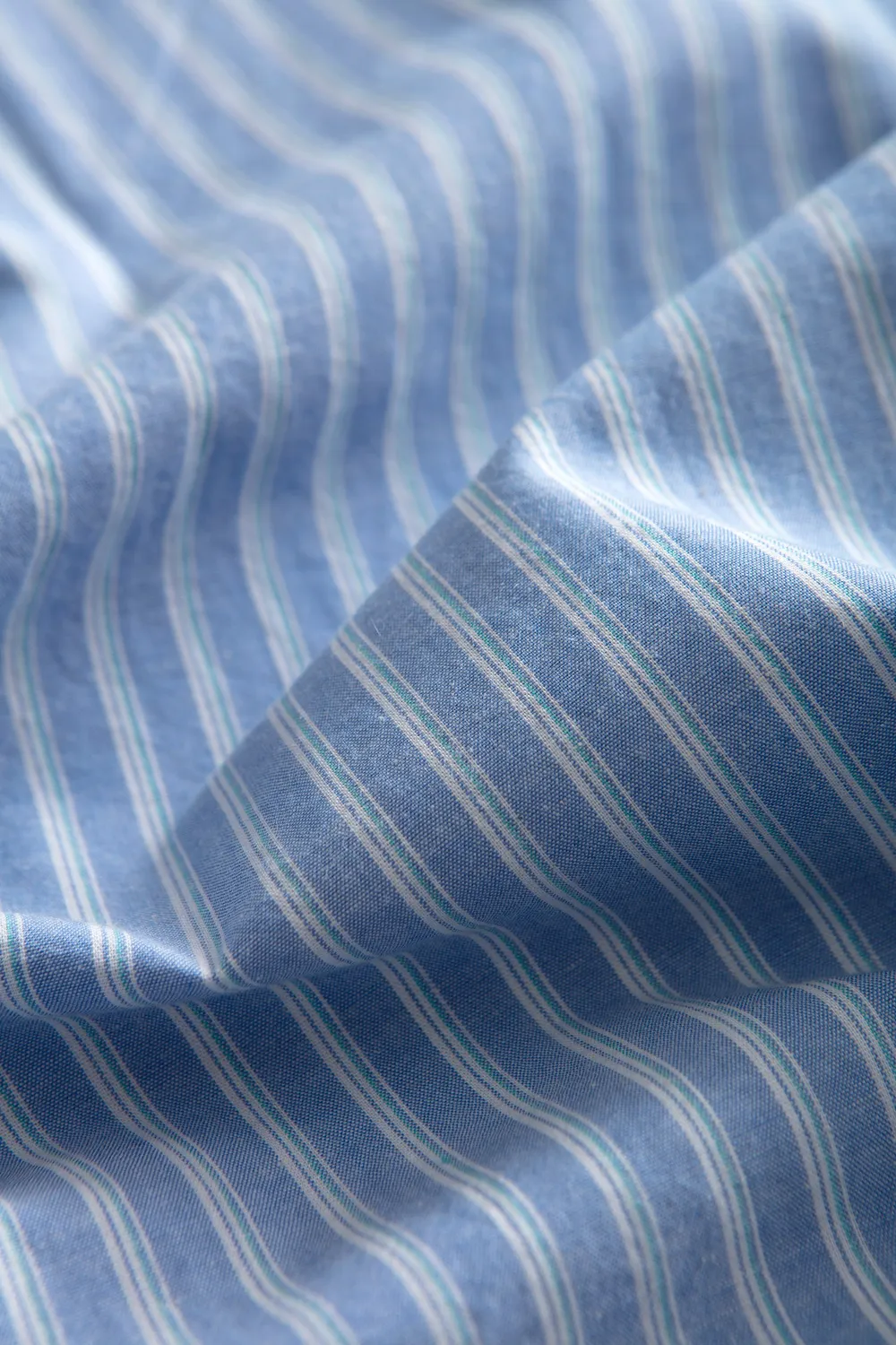 Edmmond Studios Modo chemise rayée bleu clair ananas