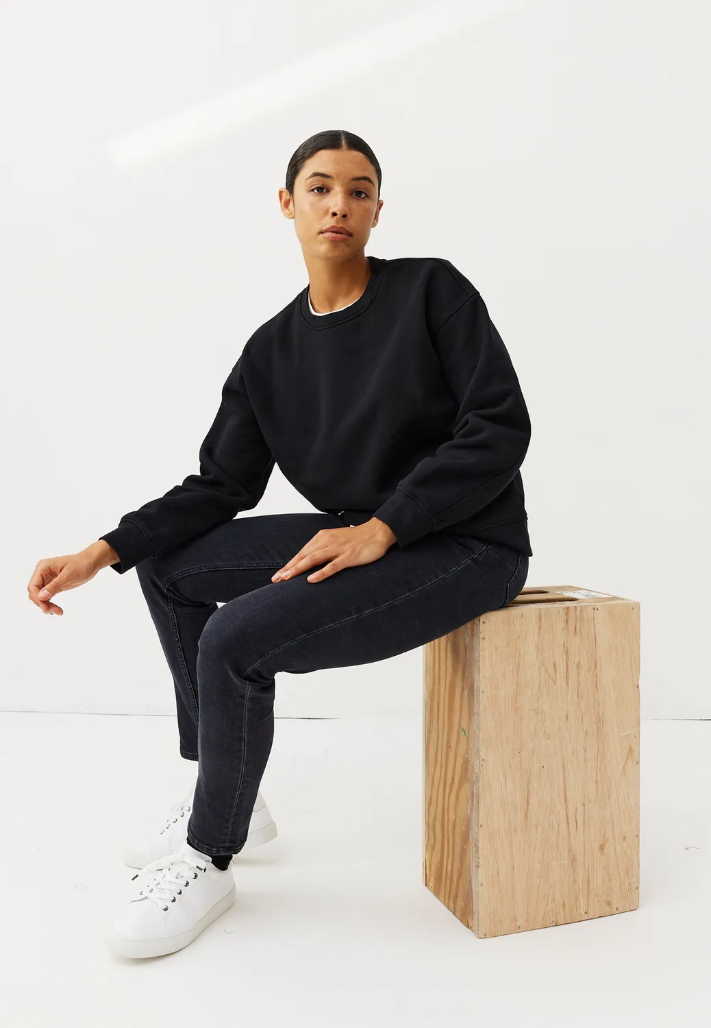 Loom Le jean slim noir coton bio