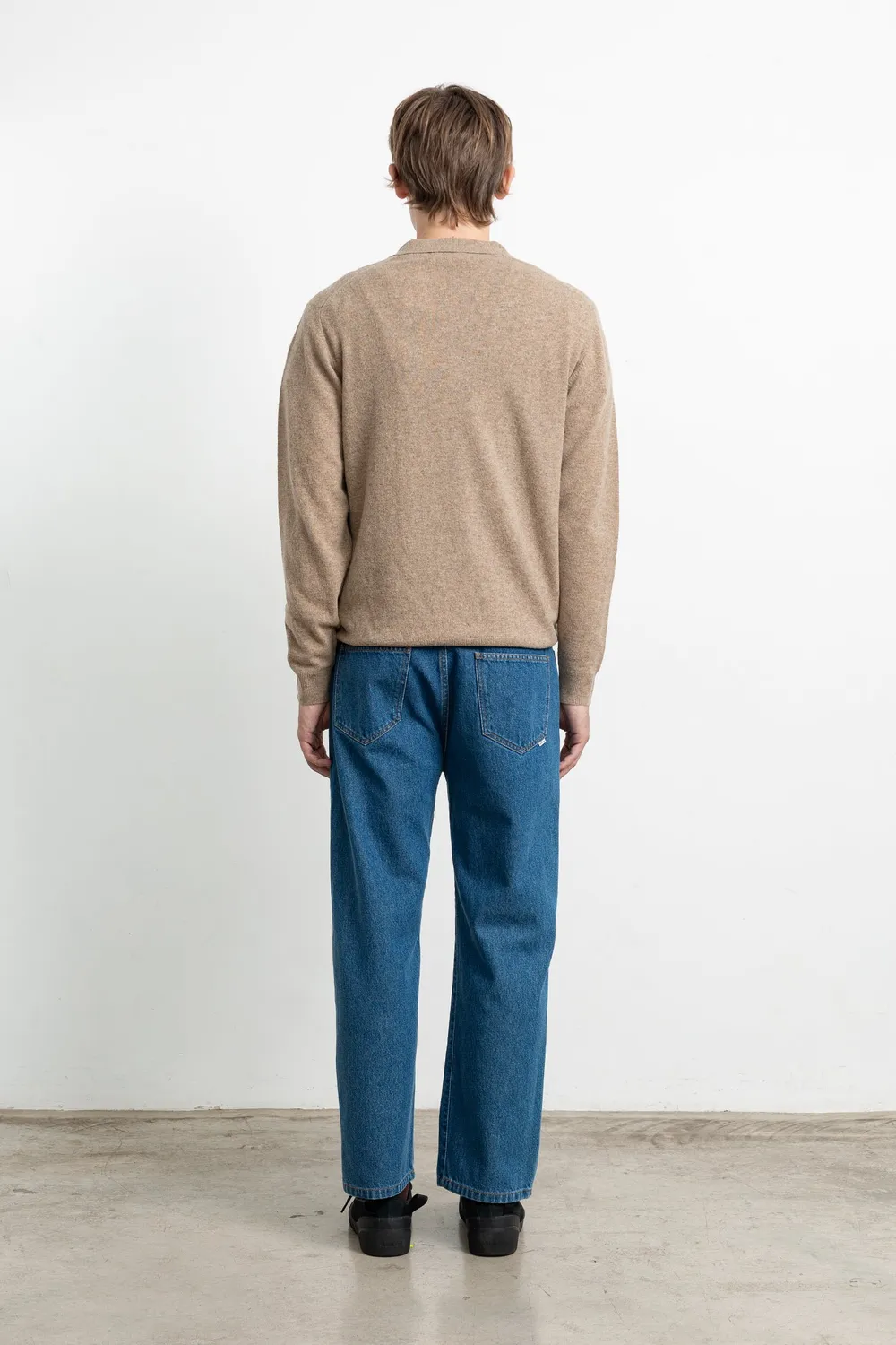 Edmmond Studios Wool Polo Plain Tan polo laine beige