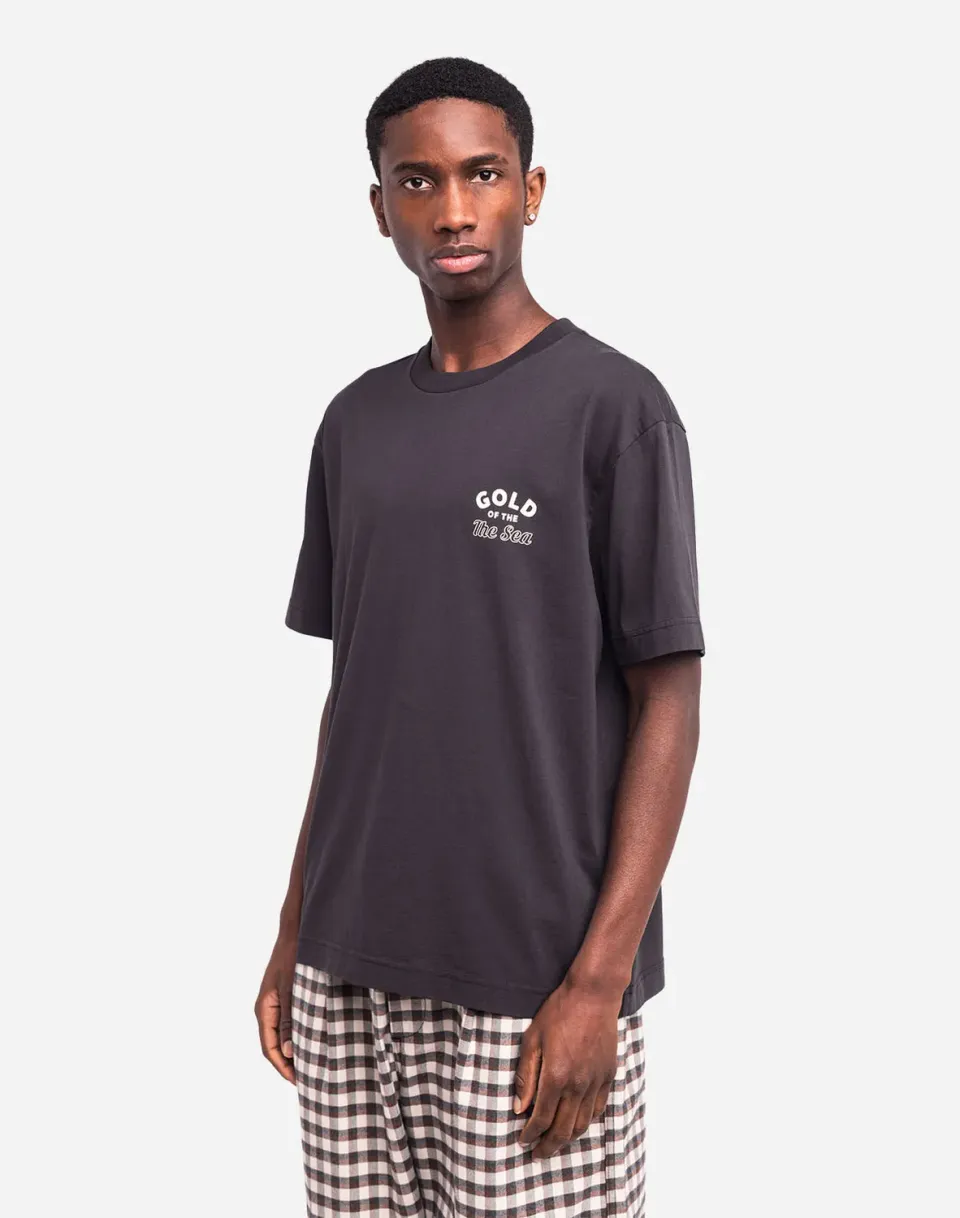 OLOW Gold t-shirt noir carbone ample coton bio