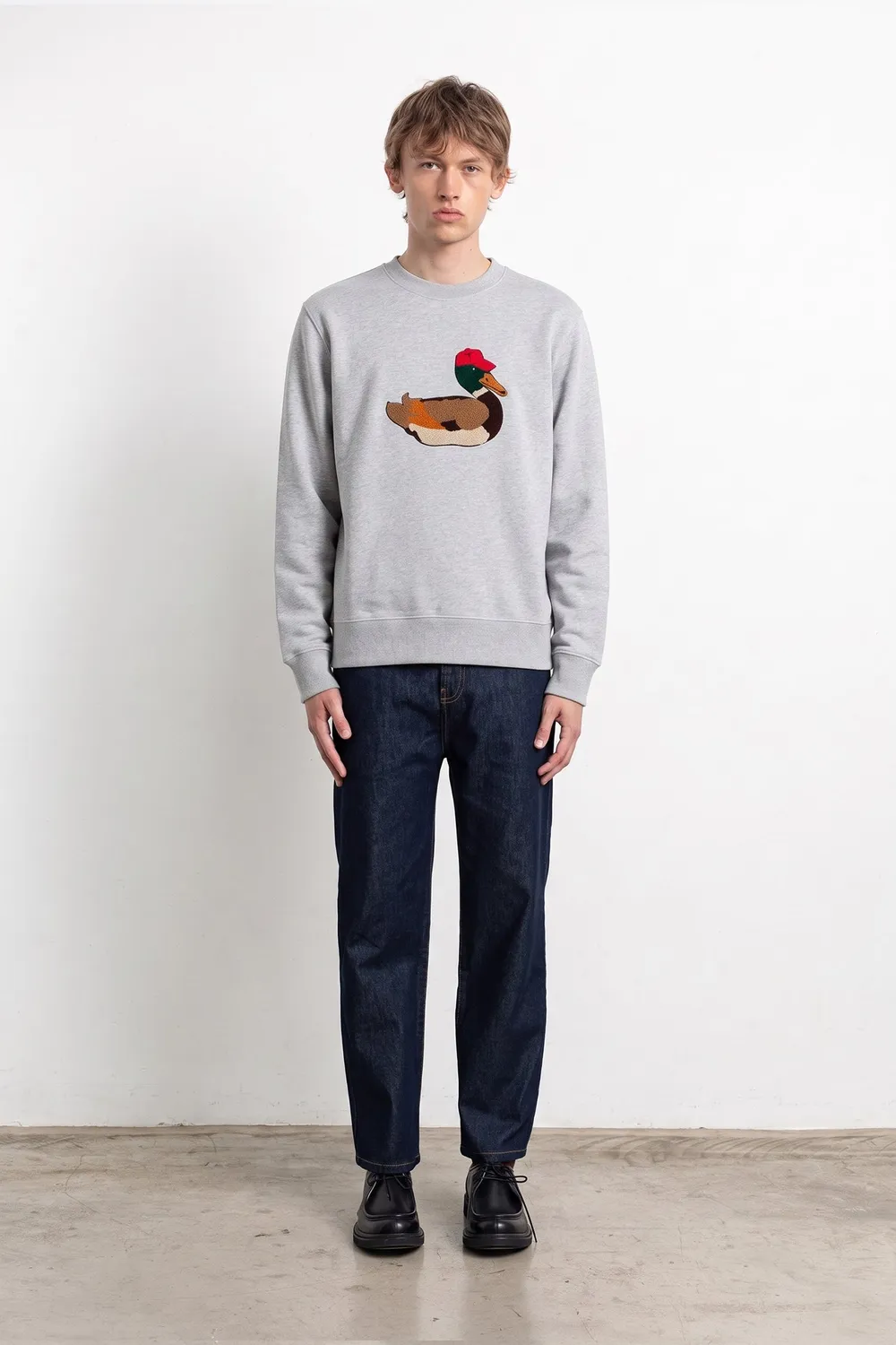 Edmmond Studios Duck Hunt sweat gris chiné canard