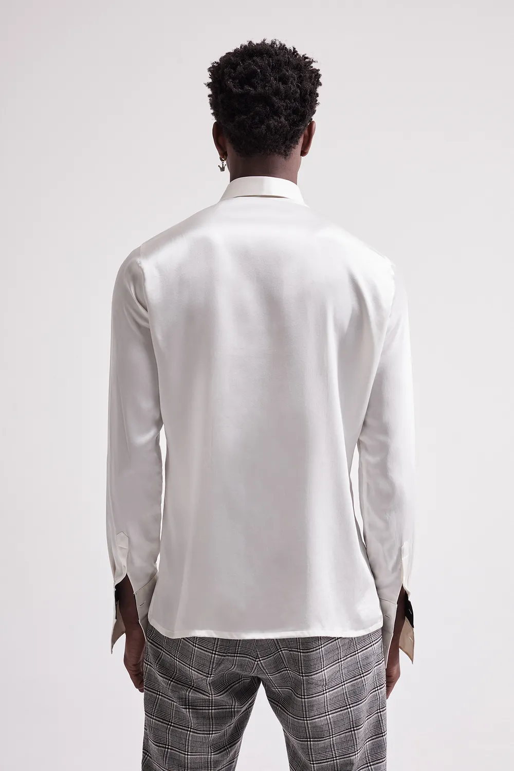 French Deal Caractère chemise homme satin de soie