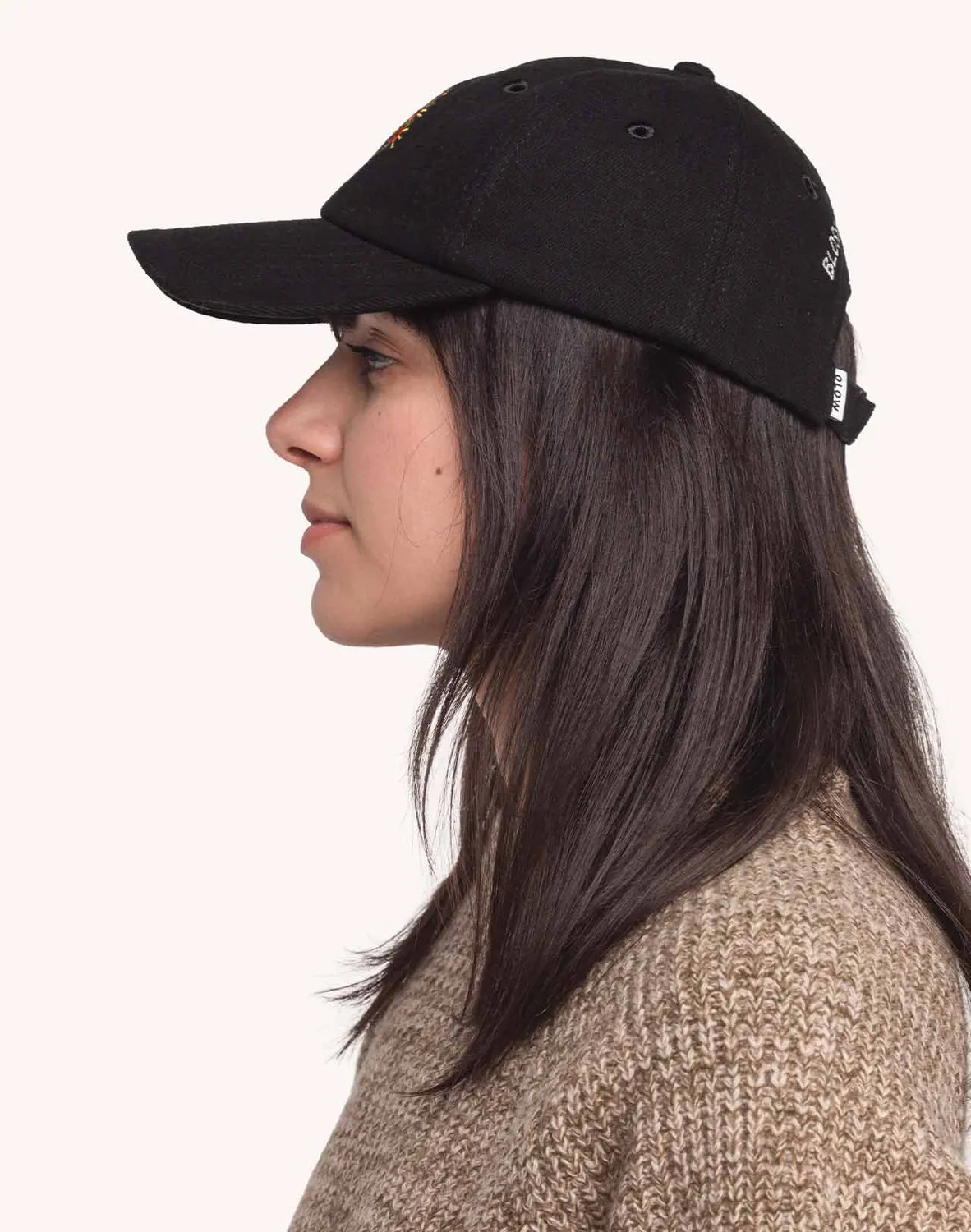 OLOW Six Panel casquette Blossom denim noir