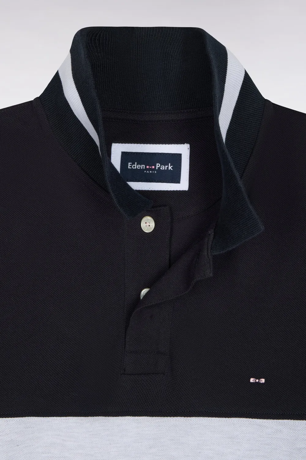 Eden Park polo piqué coton marine coupe droite