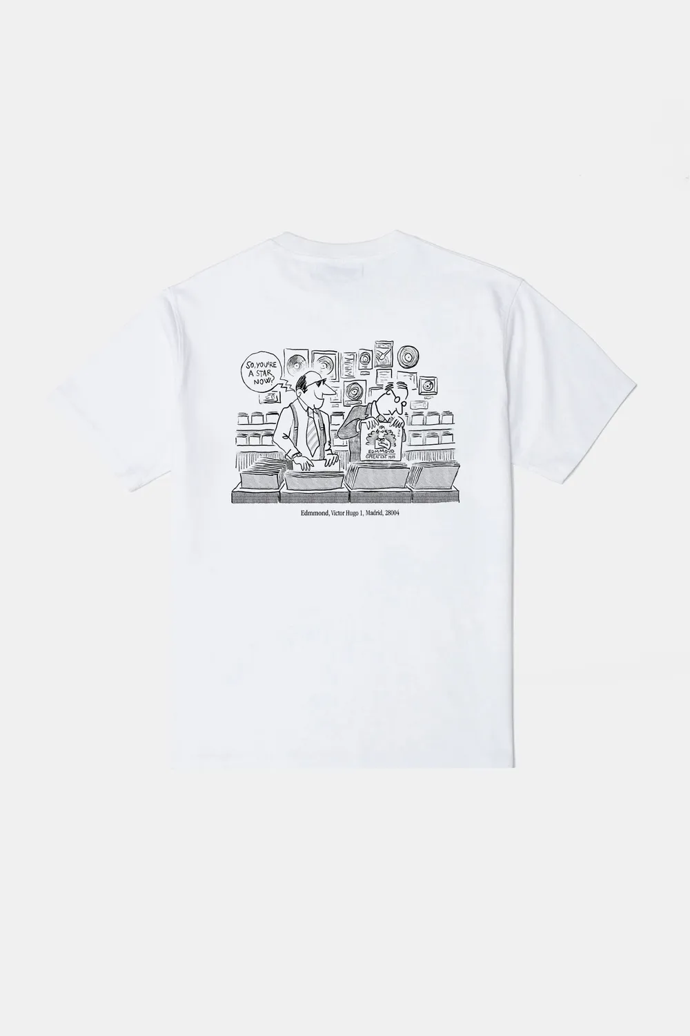 Edmmond Studios Vinilos Madrid t-shirt homme blanc imprimé
