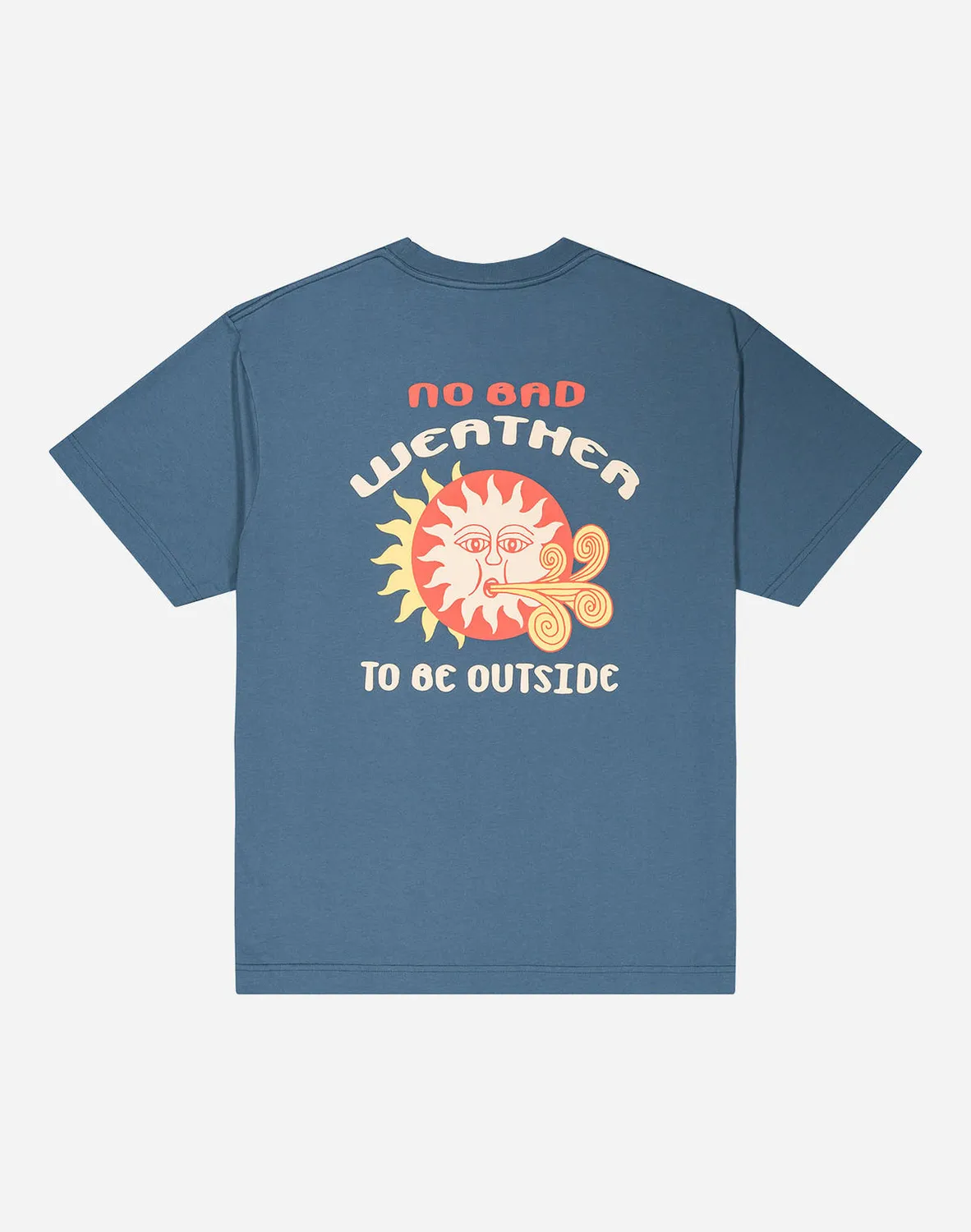 OLOW Weather t-shirt loose bleu acier coton bio