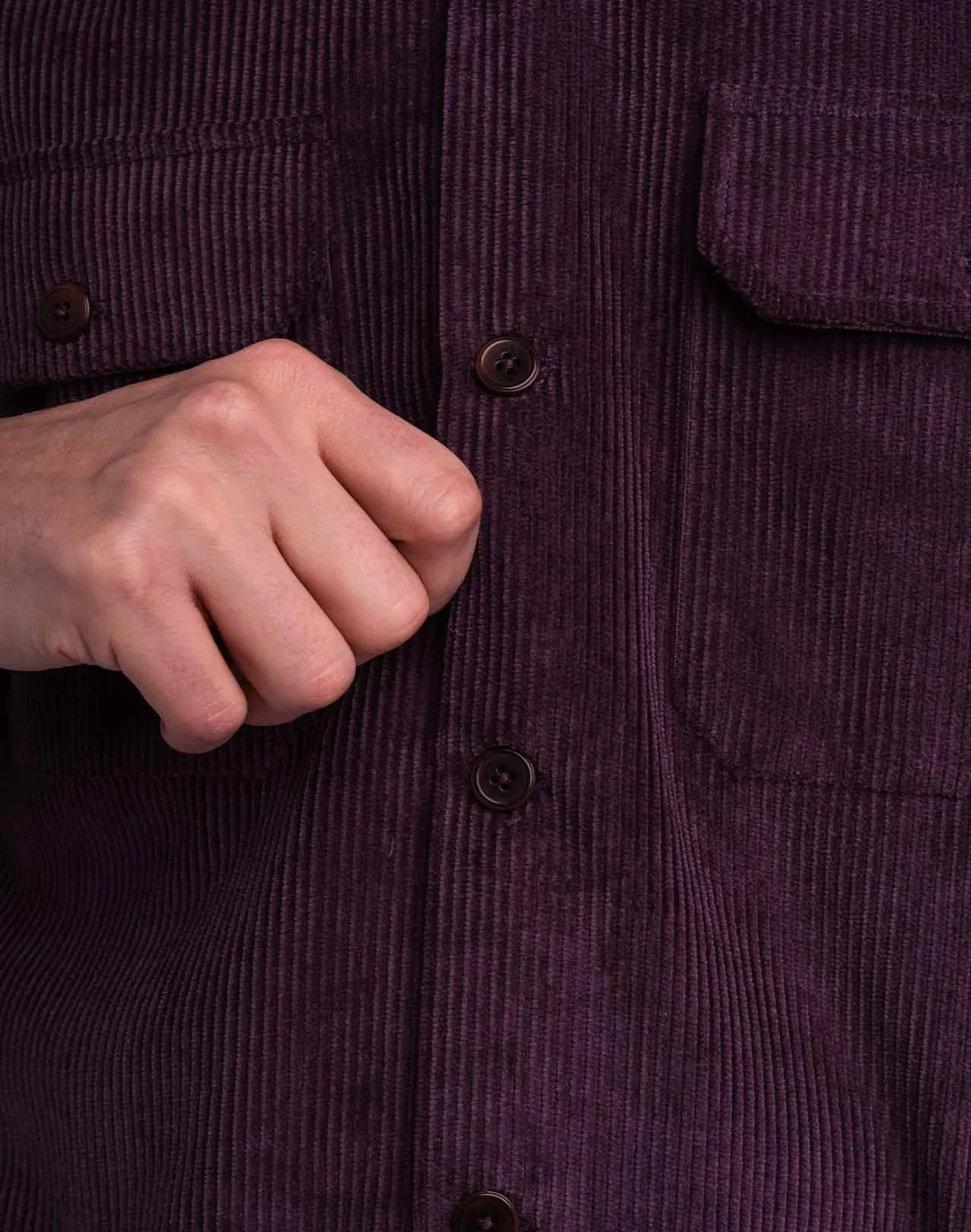 OLOW Décré chemise prune velours coton