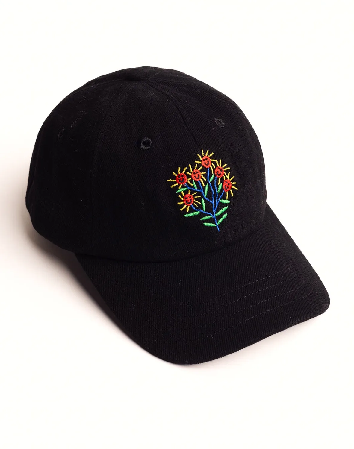 OLOW Six Panel casquette Blossom denim noir