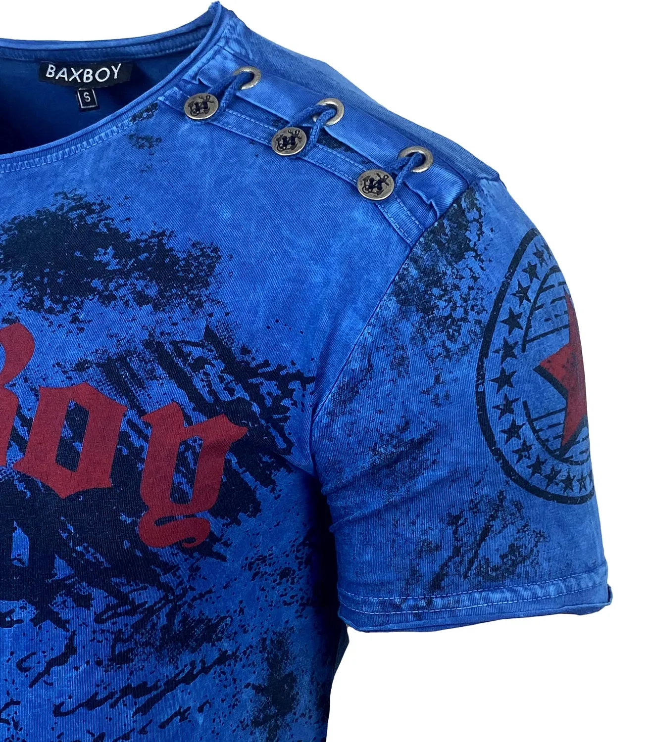 Subliminal Mode BX102 t-shirt coton bleu délavé vintage