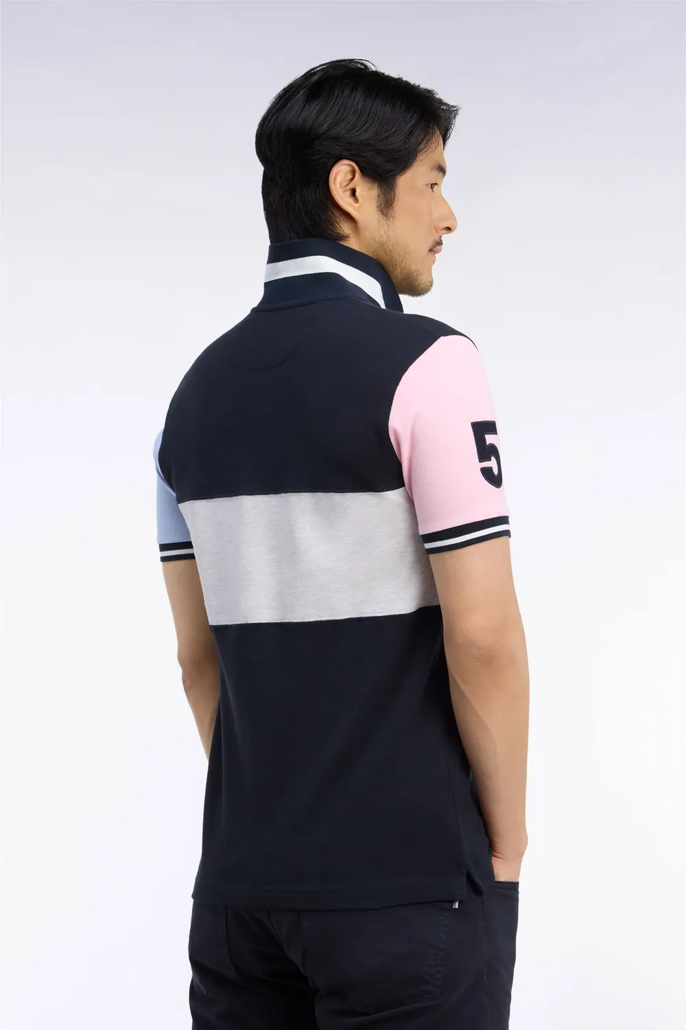 Eden Park polo piqué coton marine coupe droite