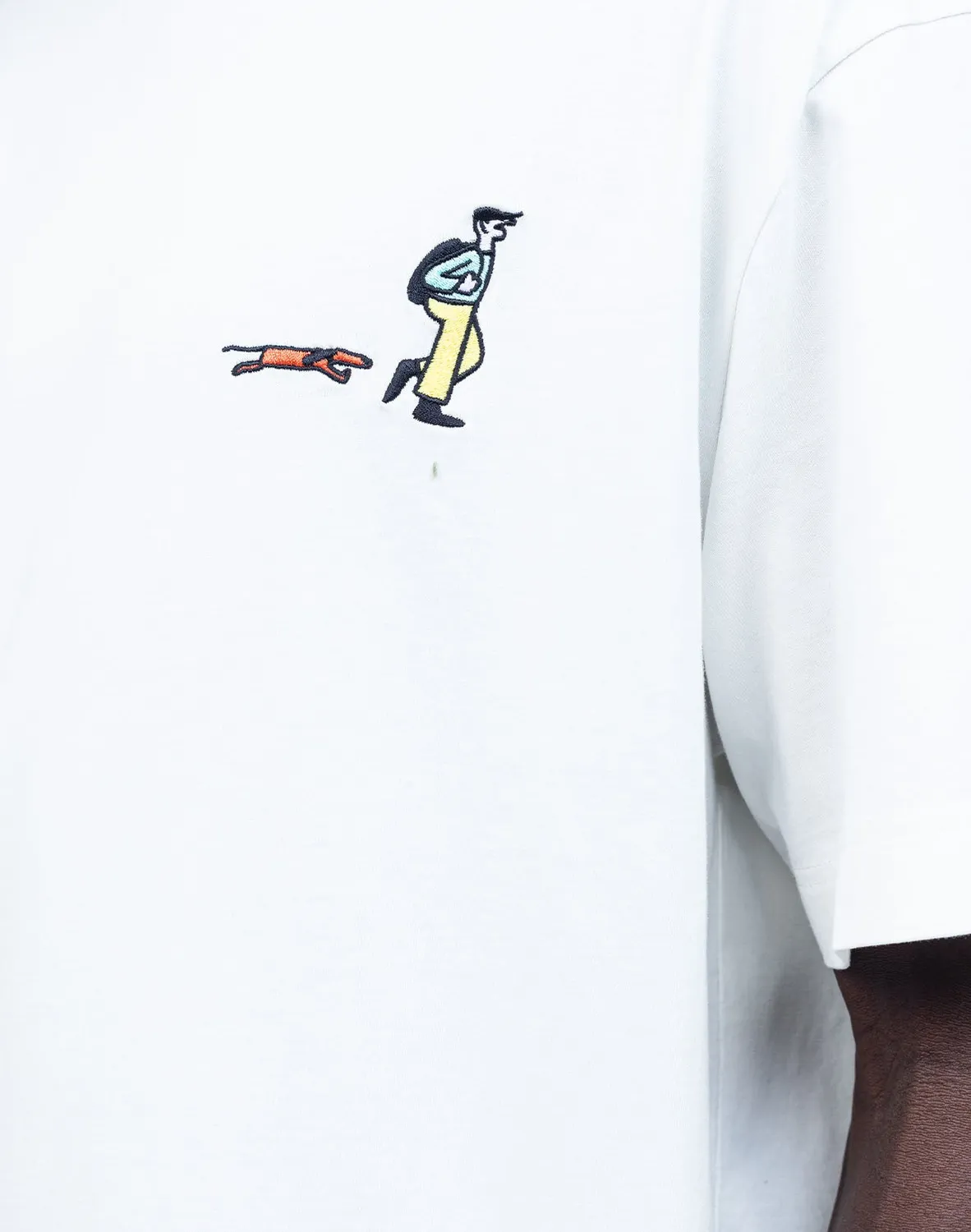 Olow Neighbourhood t-shirt écru ample coton bio