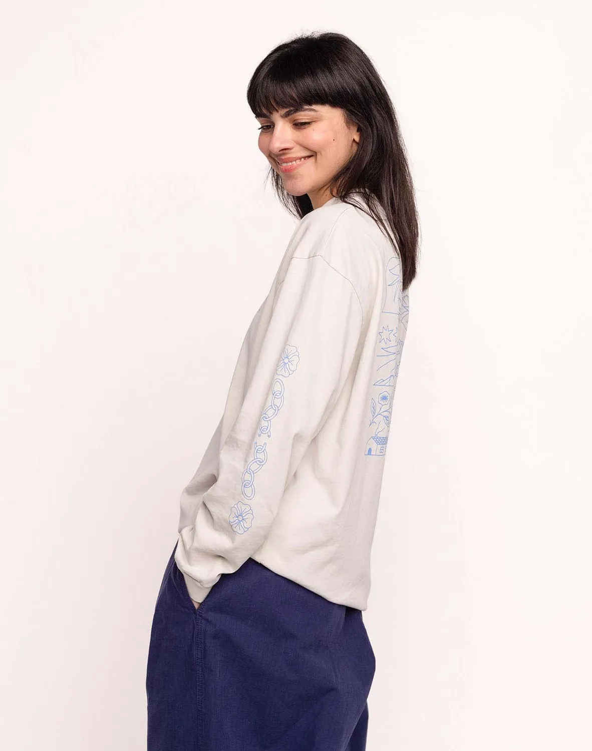 Olow Awake t-shirt manches longues gris perle