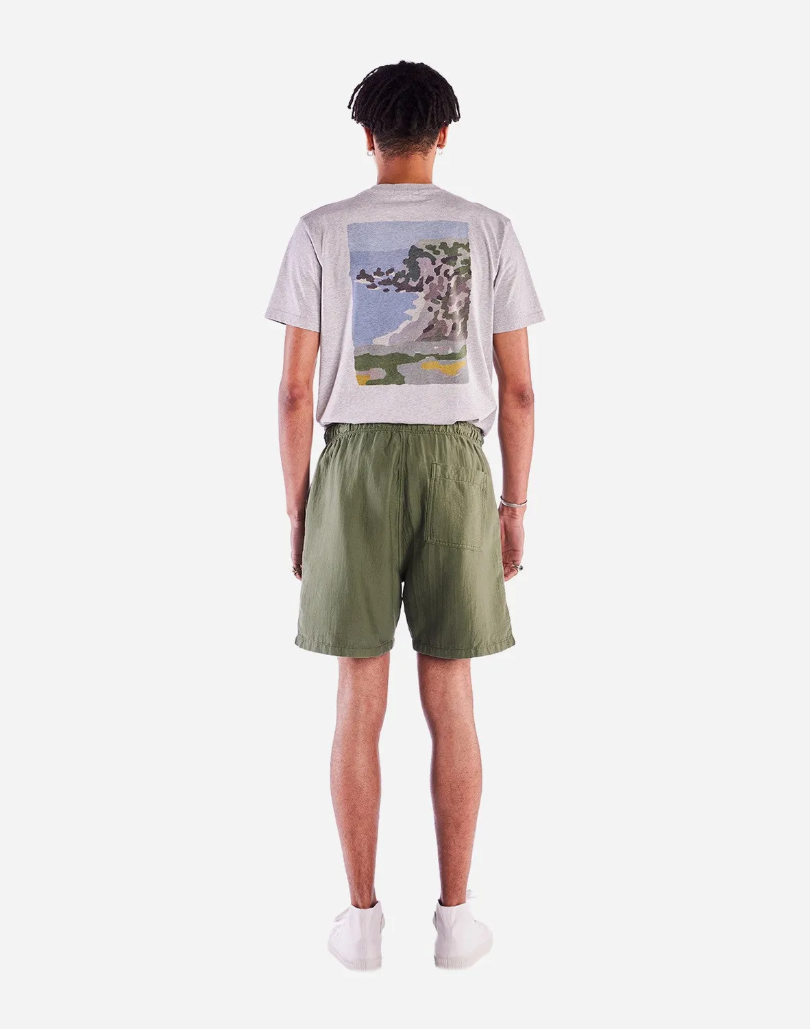 OLOW Gujo short olive coton taille élastique