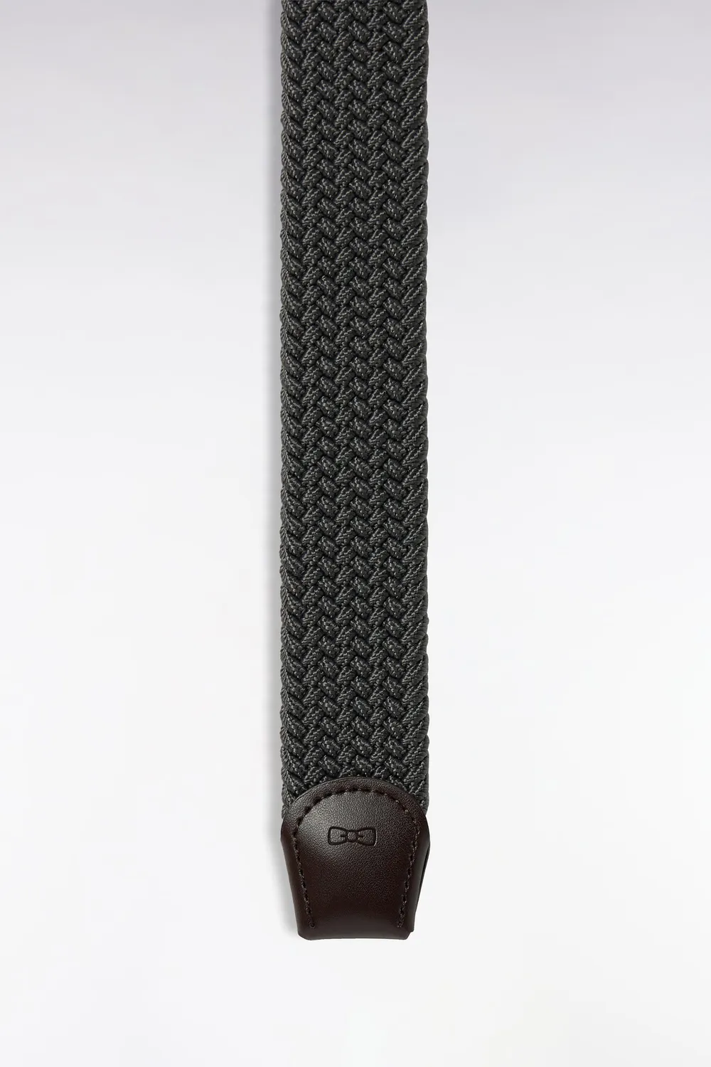 Eden Park ceinture tressée élastique grise homme