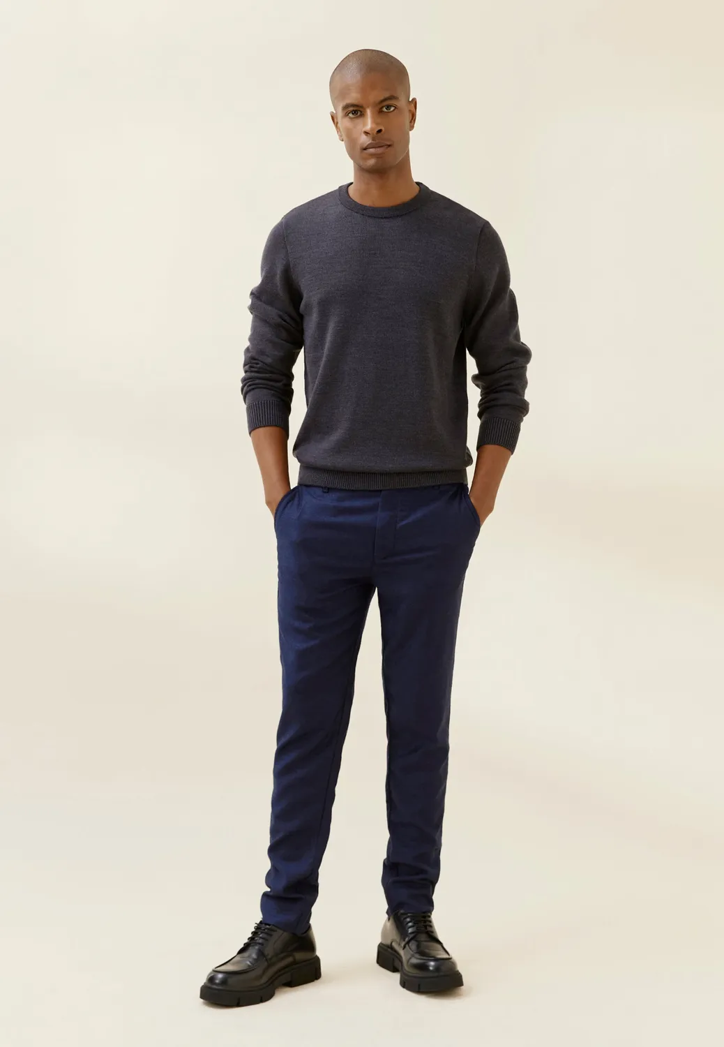 Loom pantalon flanelle homme laine habillé