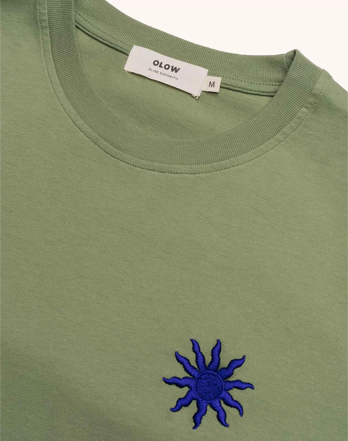 OLOW Pictural t-shirt vert sauge coton bio
