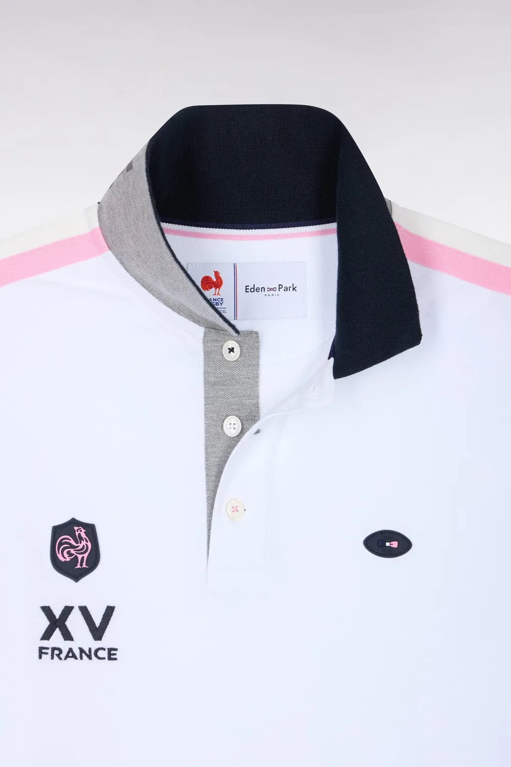 Eden Park XV de France H26MAIPC0040 Polo Blanc Coton