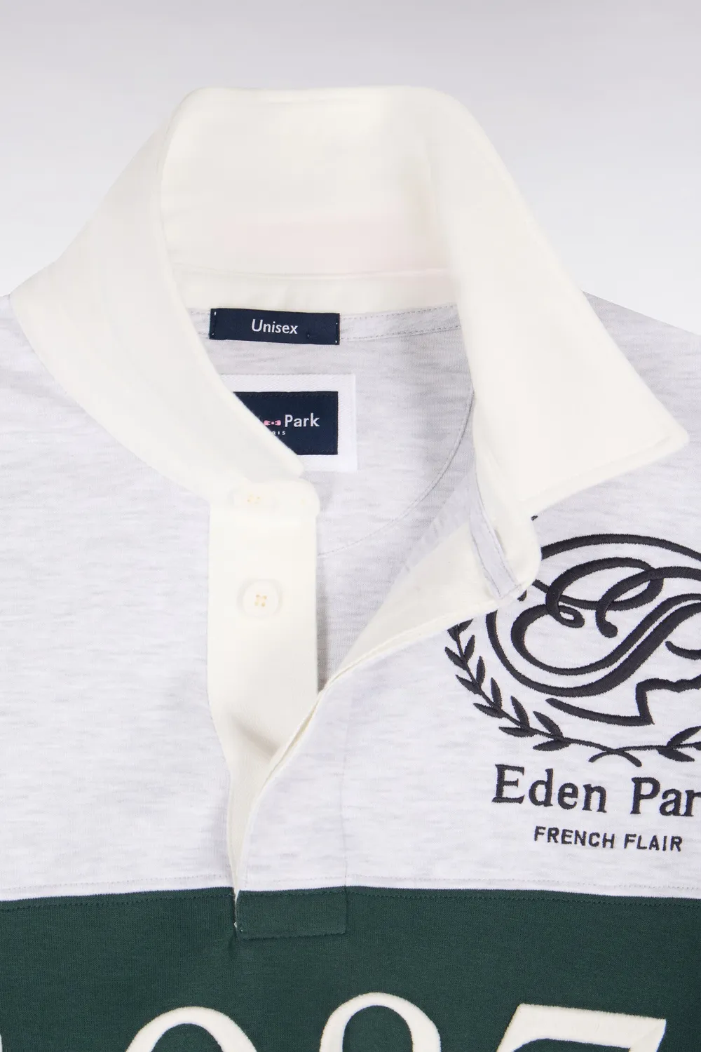 Eden Park Rugby Heritage sweatshirt gris chiné unisexe