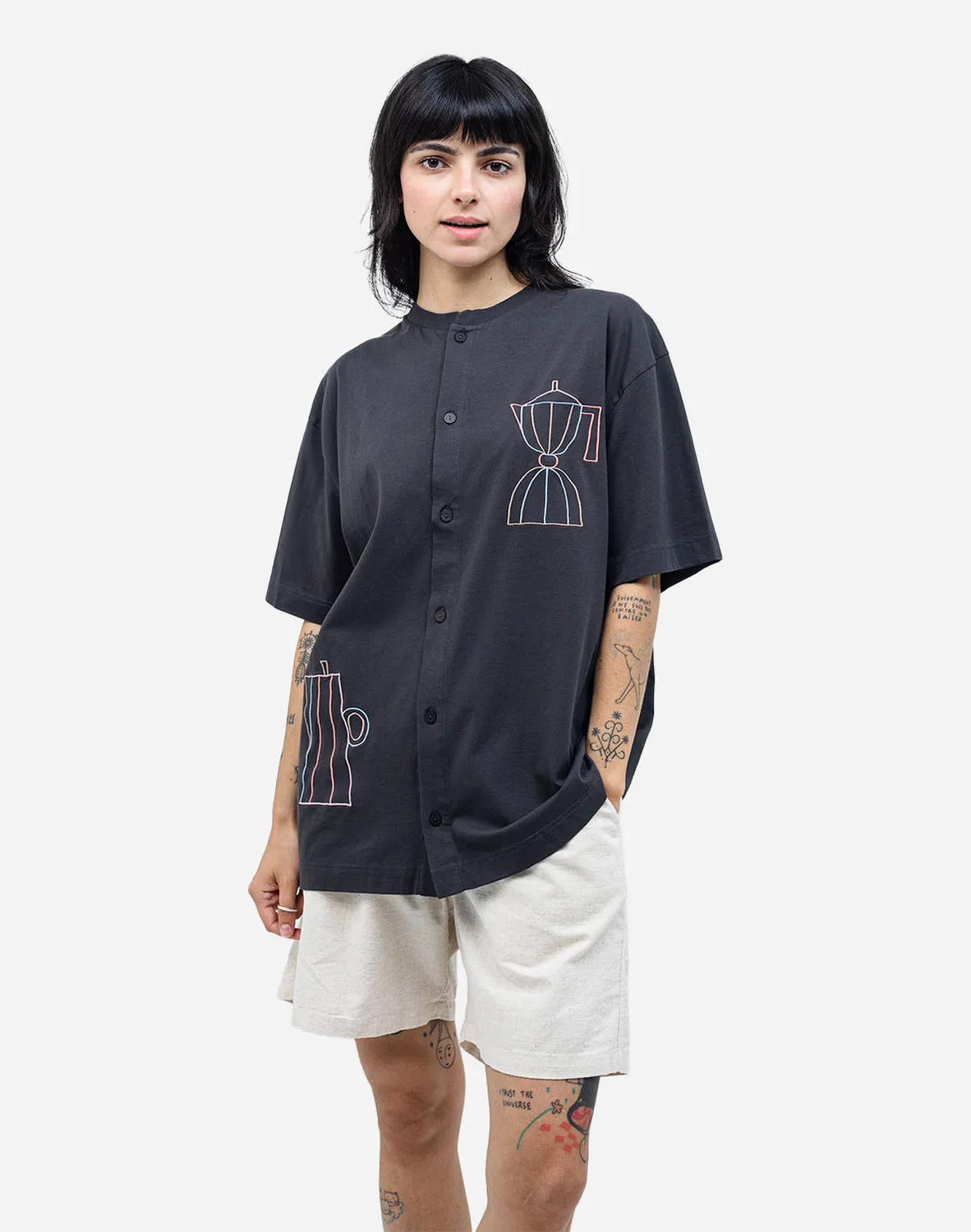 OLOW Moka t-shirt noir carbone coton bio