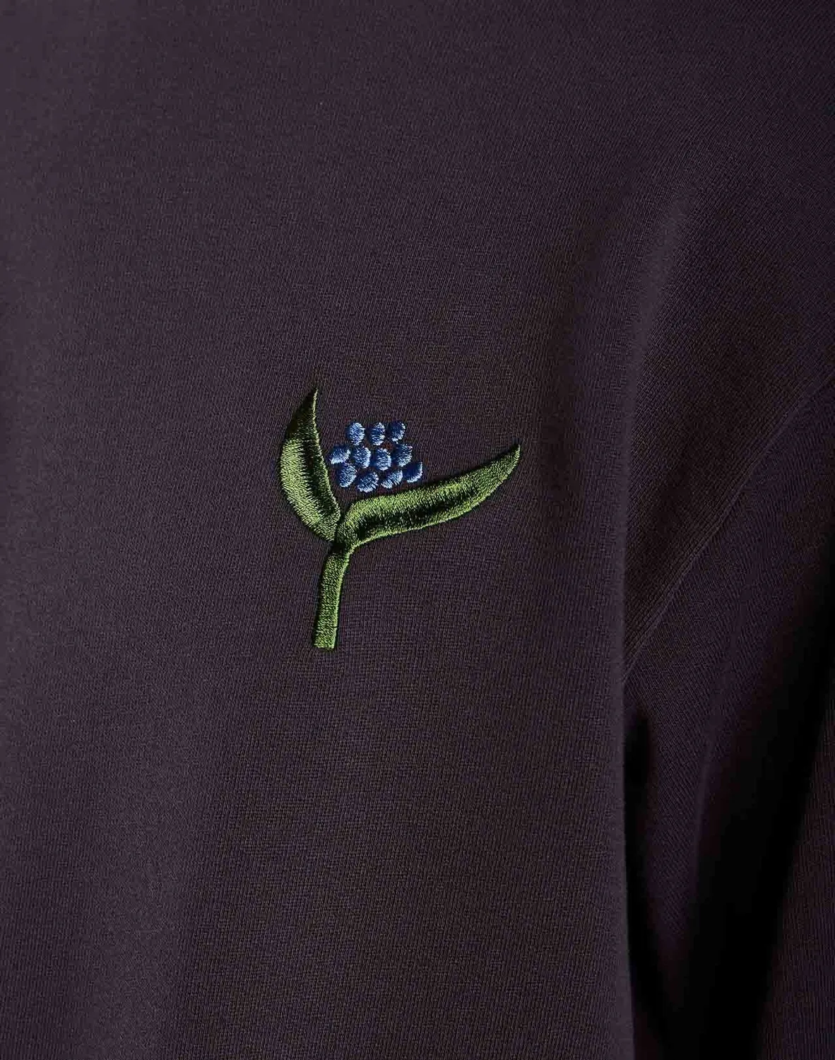 OLOW Flora sweat noir carbone coton bio