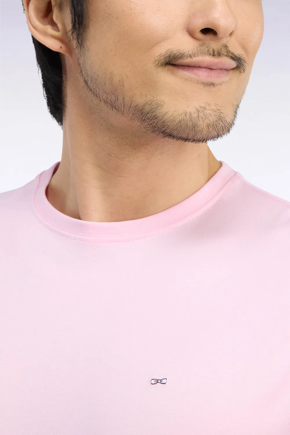 Eden Park t-shirt col rond coton rose manches courtes
