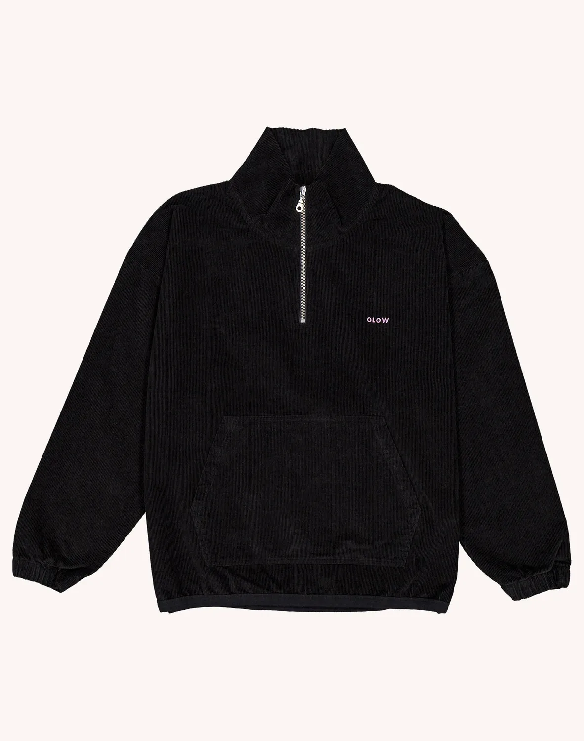 Olow Bangor sweat noir velours coton camionneur