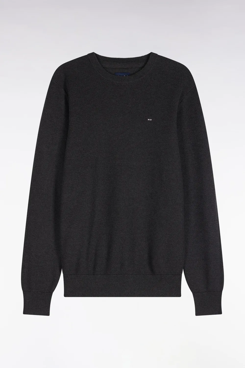 Eden Park H26MAIPU0005 pull gris foncé maille nid d'abeille