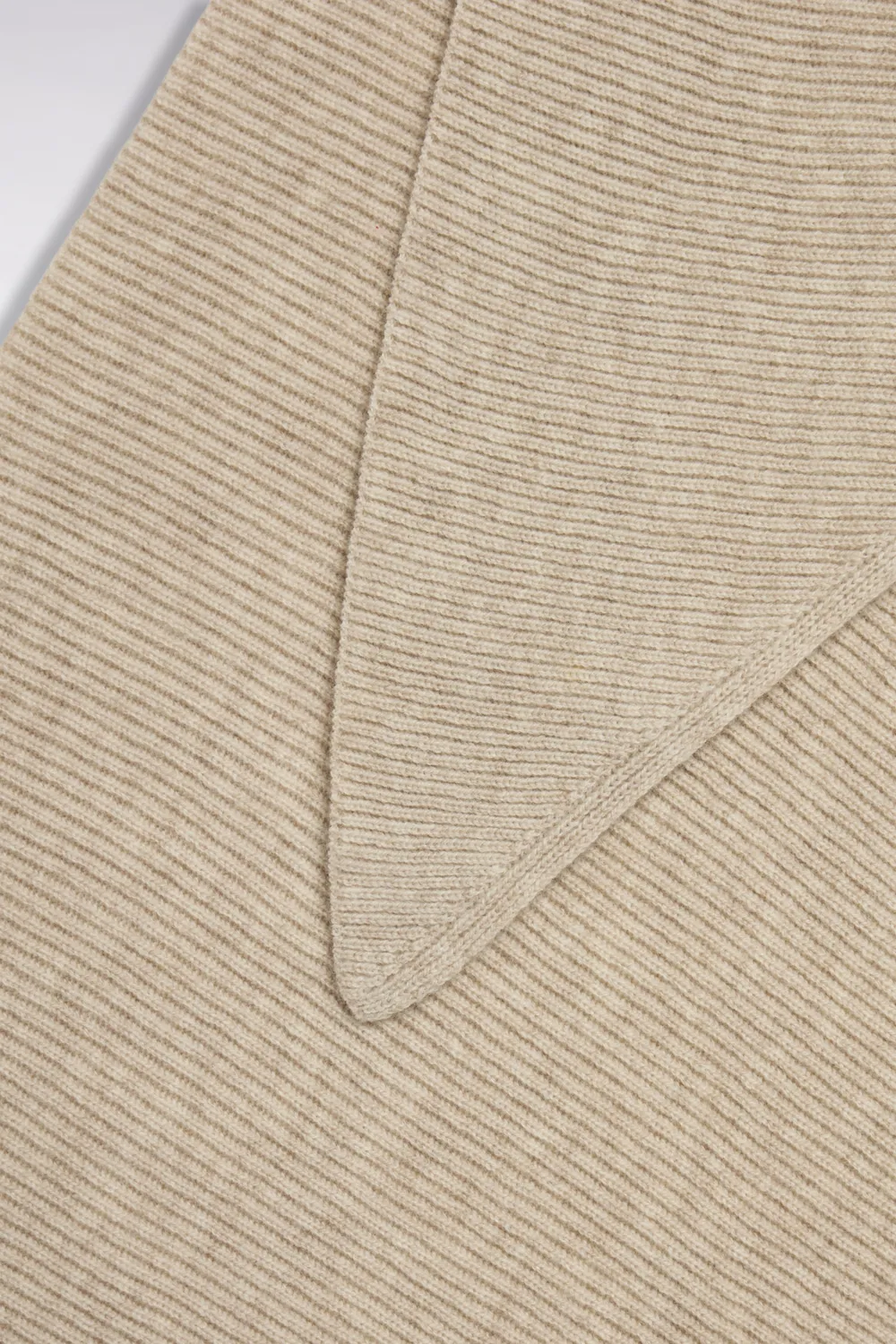 Eden Park écharpe triangle beige laine et cachemire