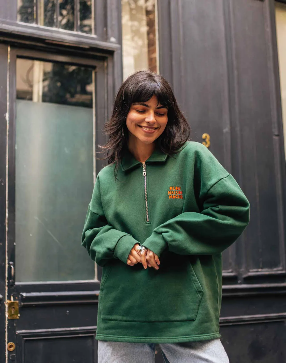 OLOW Manso Vague à l’âme sweat vert forêt coton