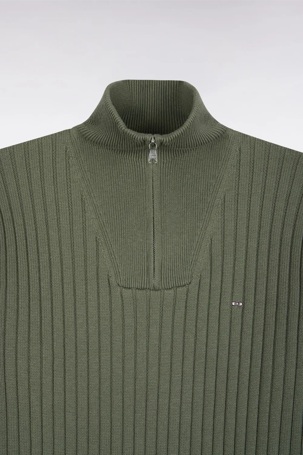 Eden Park pull camionneur laine vert olive droit