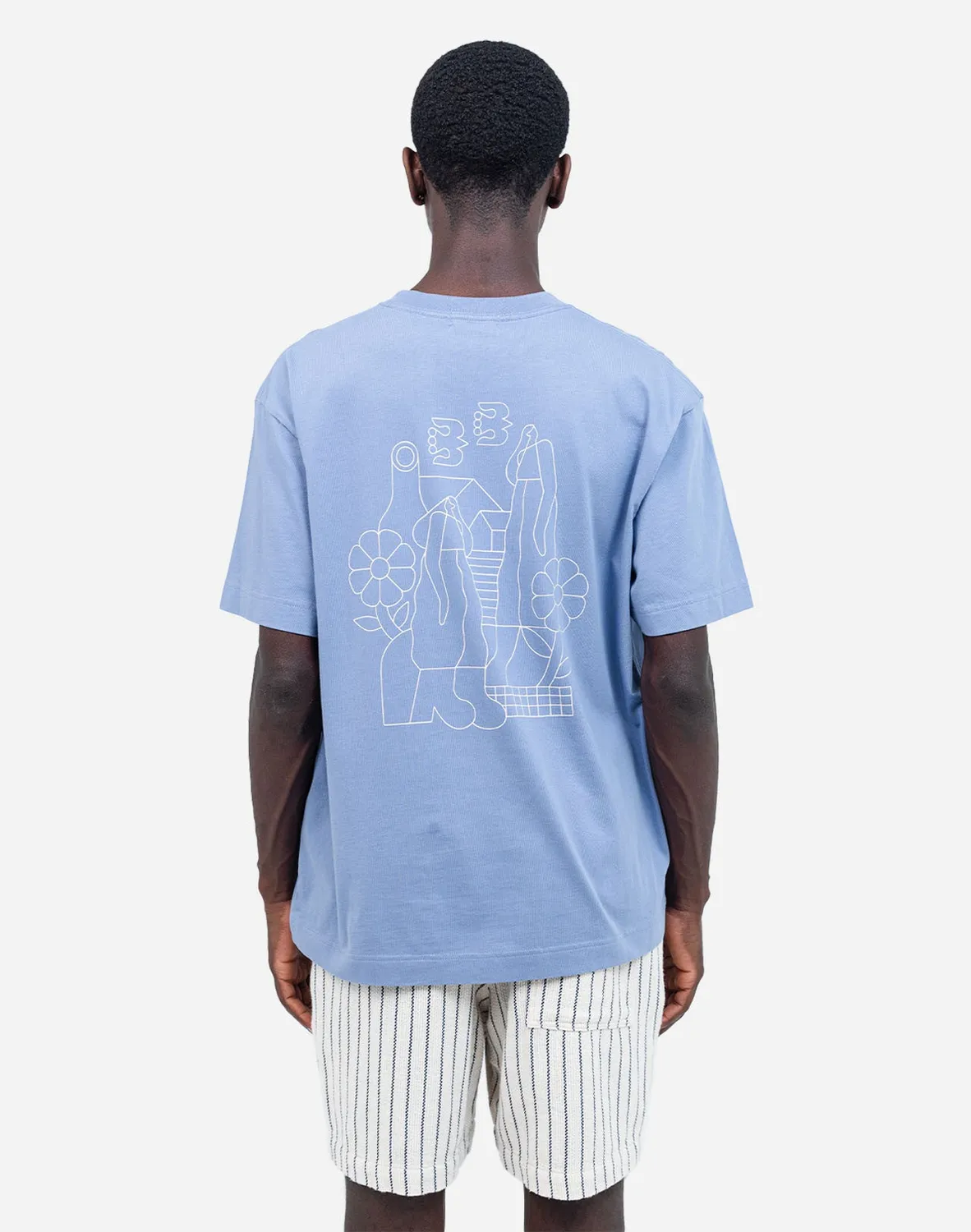 Olow Simple Life t-shirt ample bleu azur coton bio