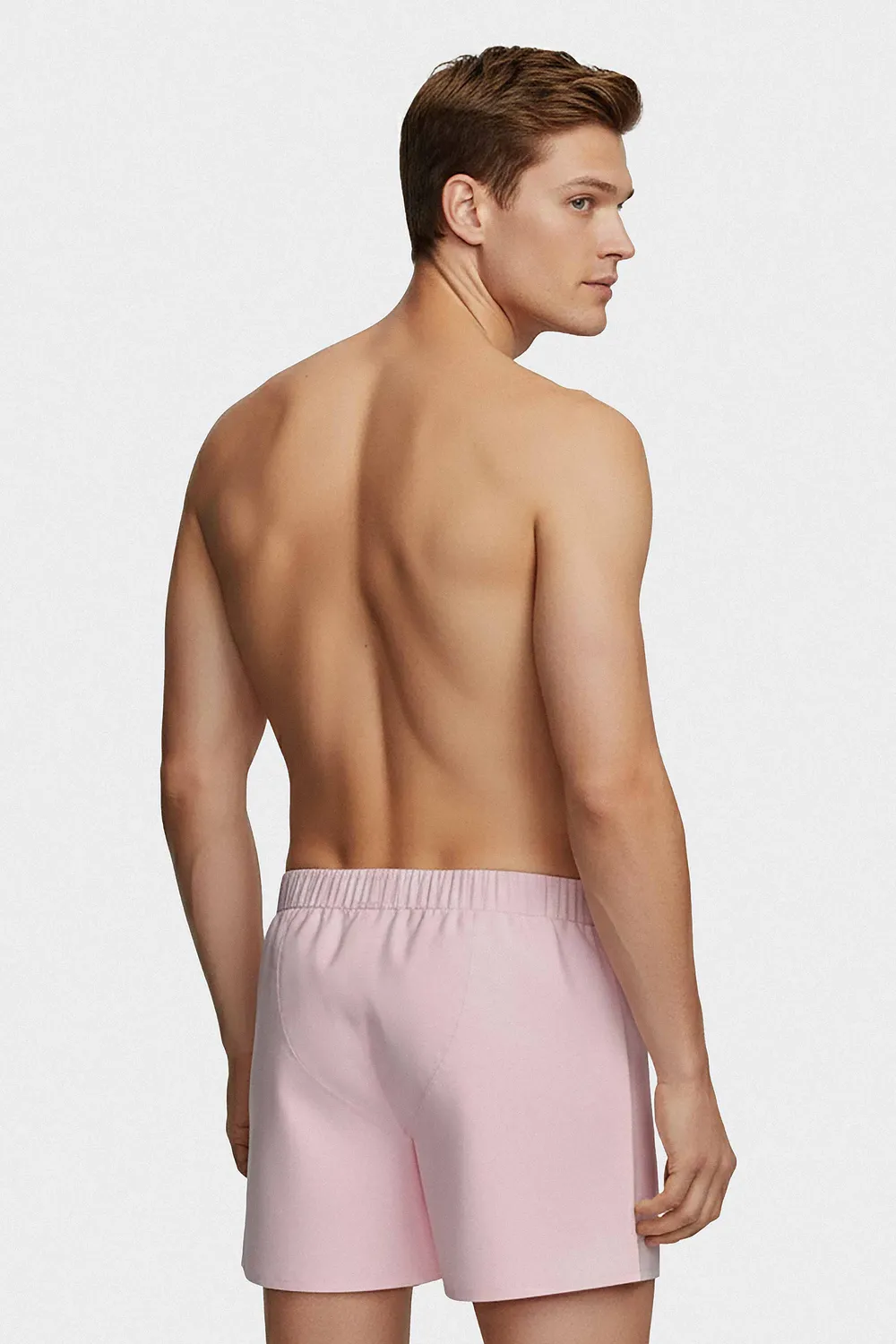 Eden Park caleçon popeline coton rose coupe classique