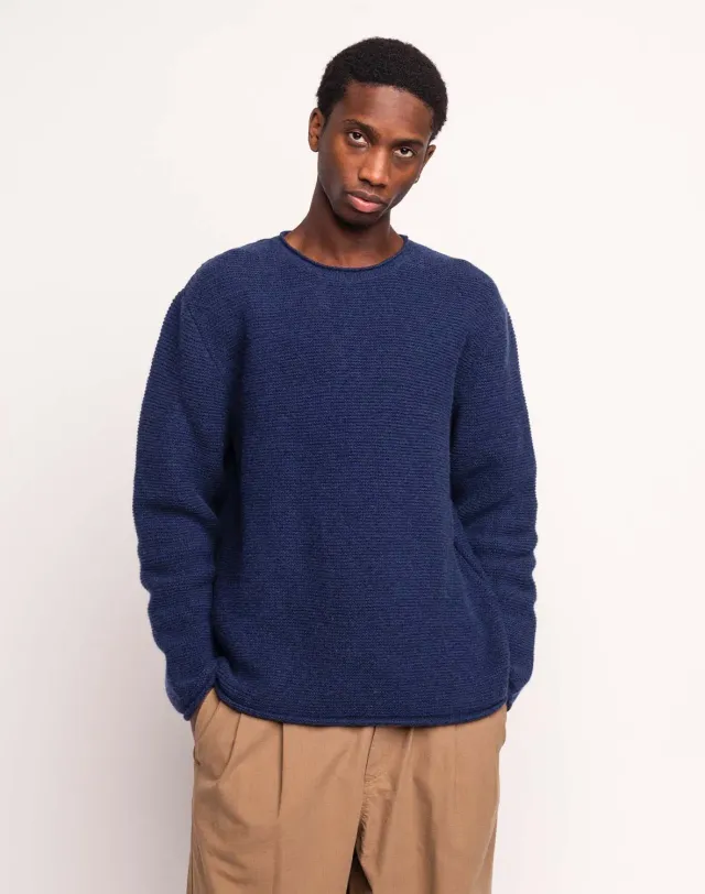 OLOW Lesco pull bleu marine laine mérinos