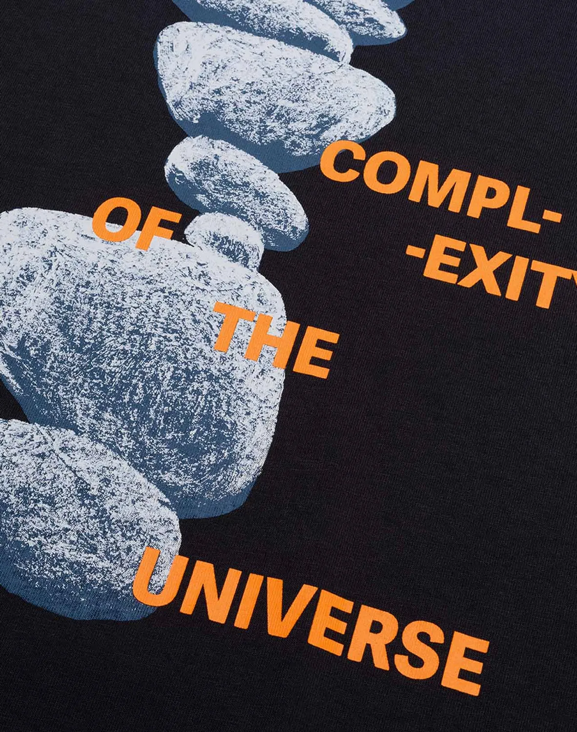 OLOW Universe t-shirt homme noir carbone coton bio