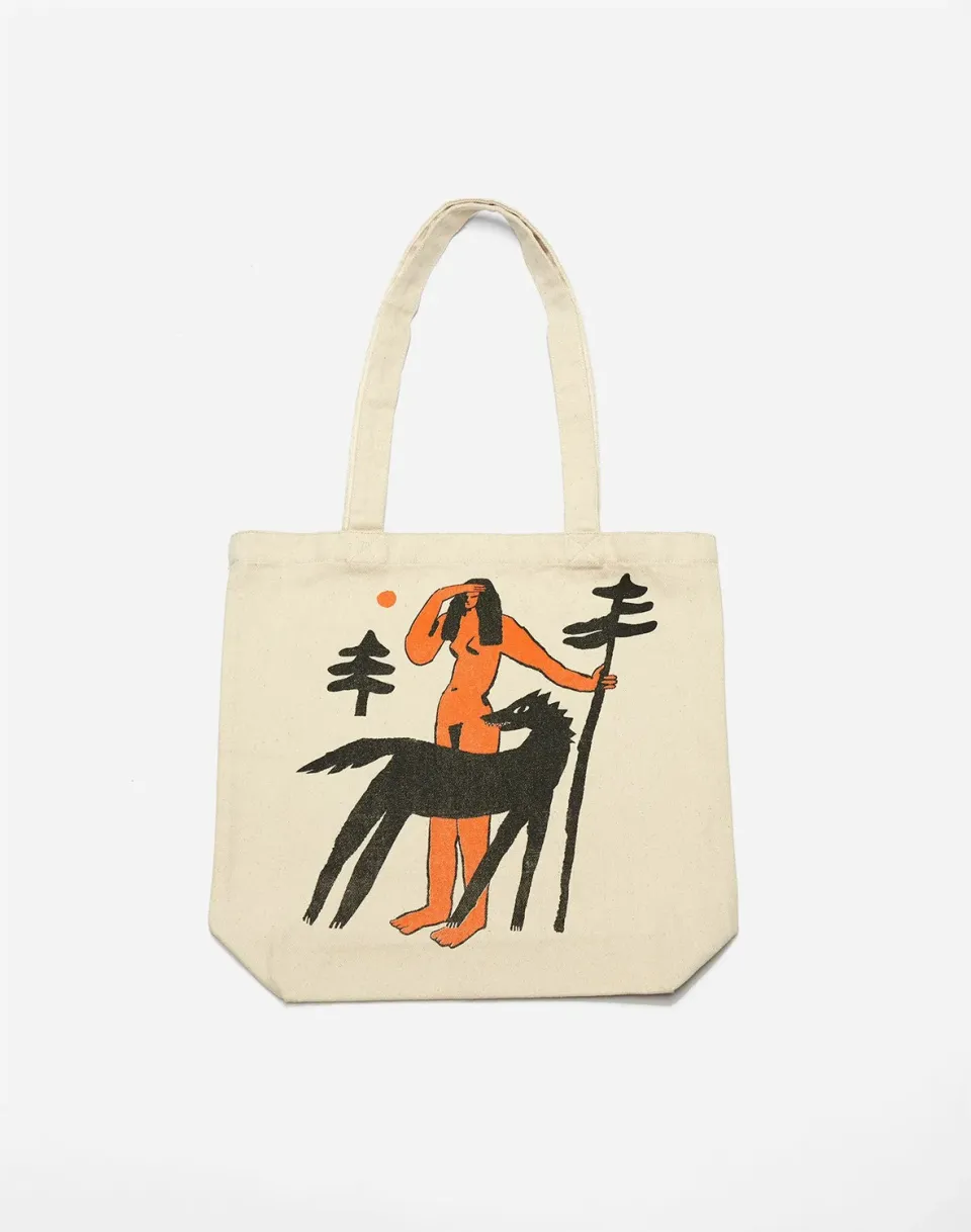 Olow Toto Wild tote bag écru coton bio