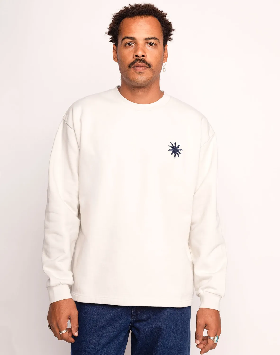 Olow Lost Track sweat gris perle molleton 430 g