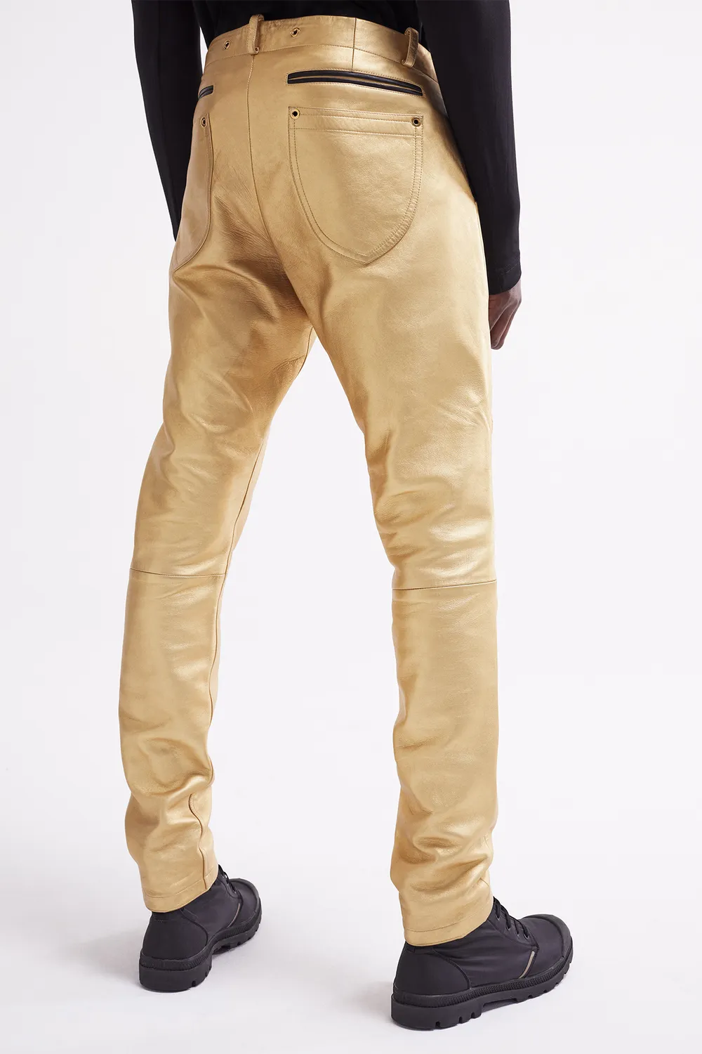 French Deal Sensation pantalon cuir doré