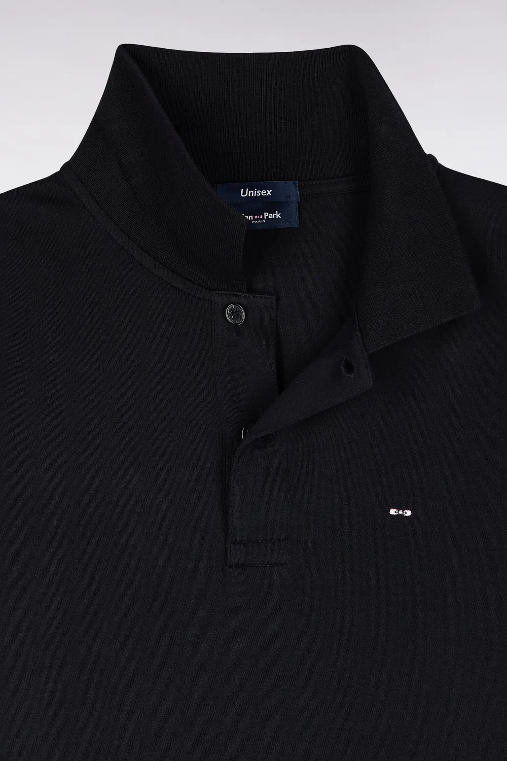 Eden Park polo unisexe coton interlock noir coupe loose