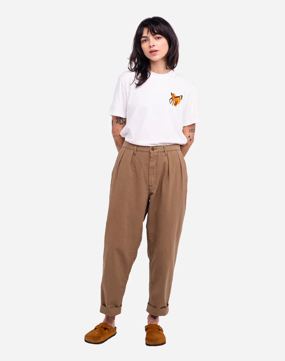 Olow Sembo pantalon taupe coton chanvre