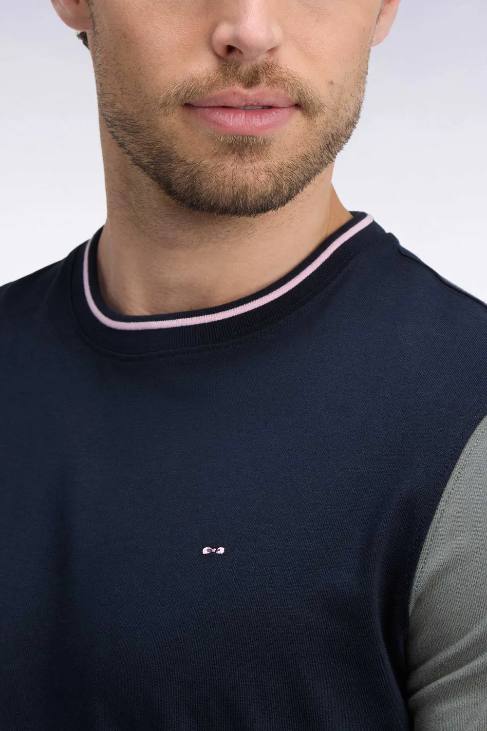 Eden Park T-shirt manches courtes coton bicolore marine