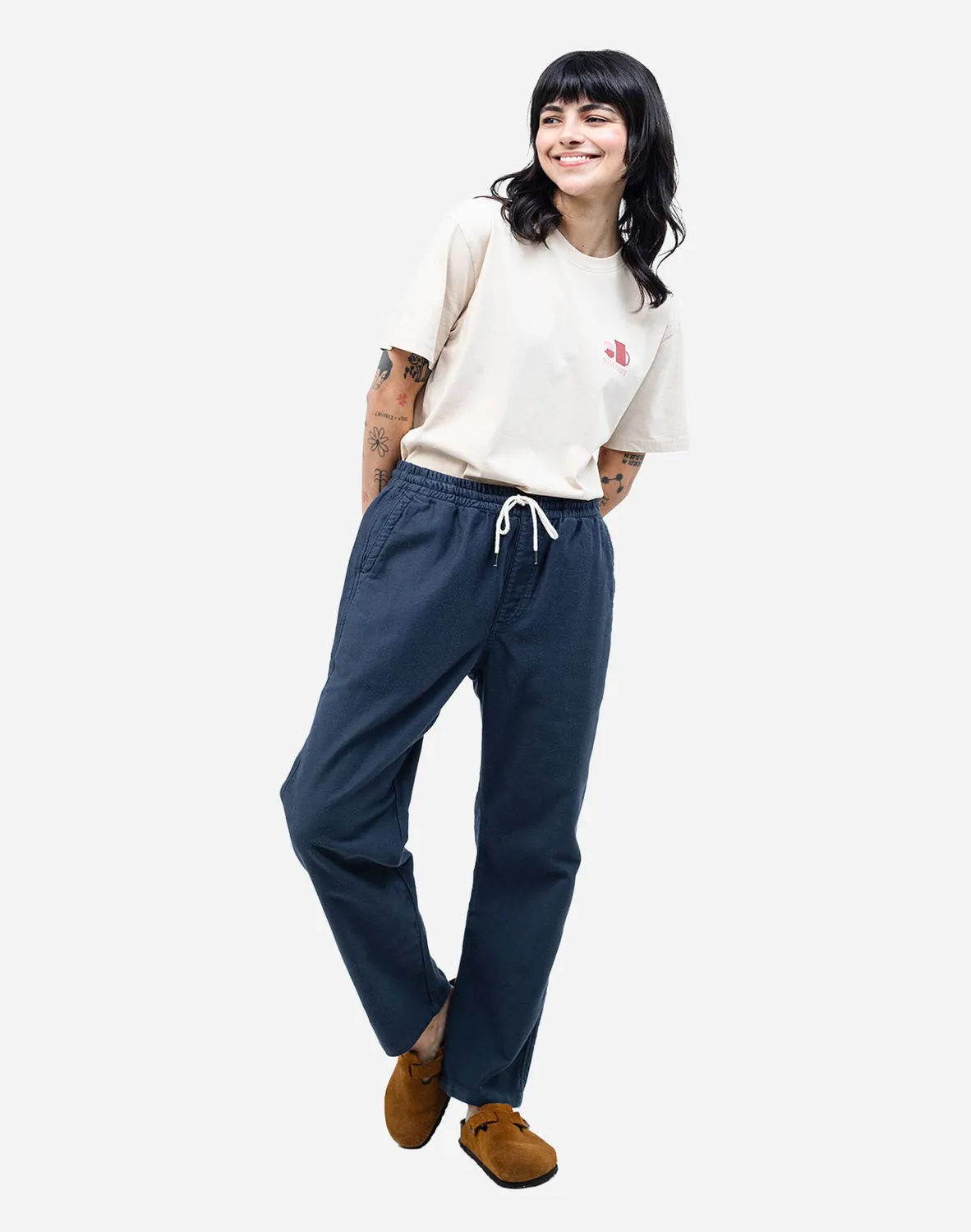 OLOW Hatha pantalon bleu nuit coton élastique