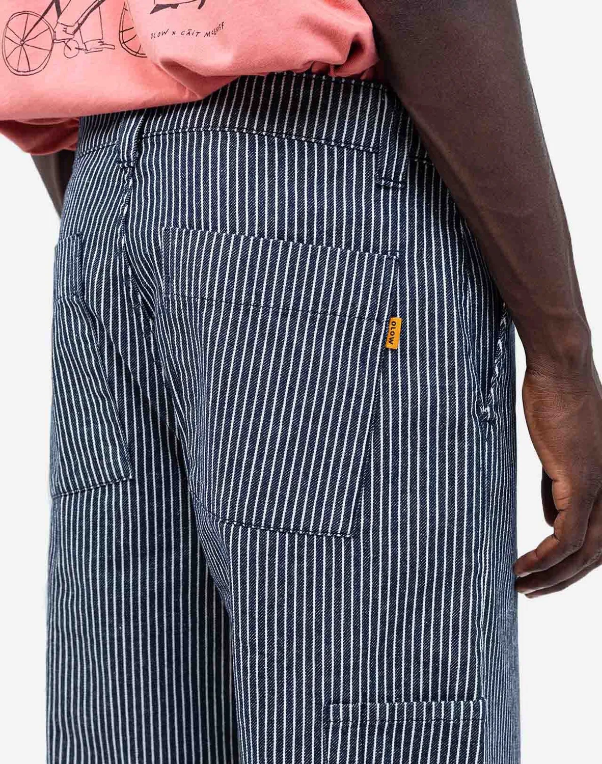 Olow Chuck Pantalon denim rayé workwear