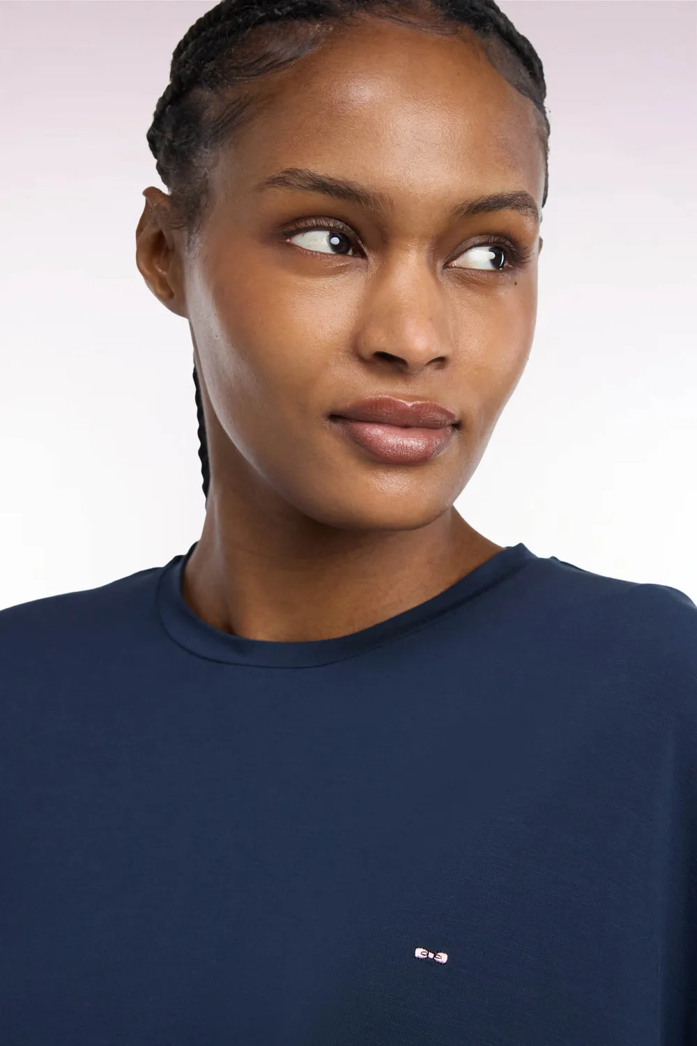 Eden Park Club Classique t-shirt femme marine modal stretch