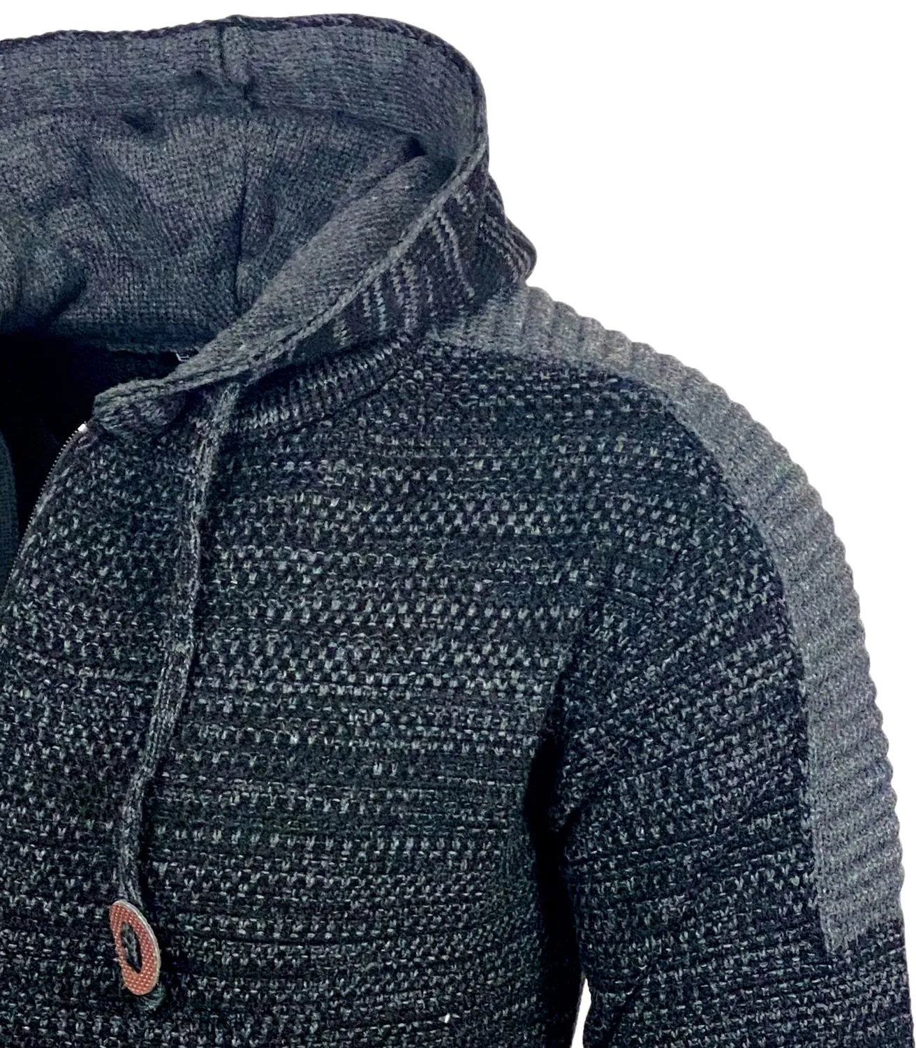 Subliminal Mode BX290 pull homme capuche bleu grosse maille