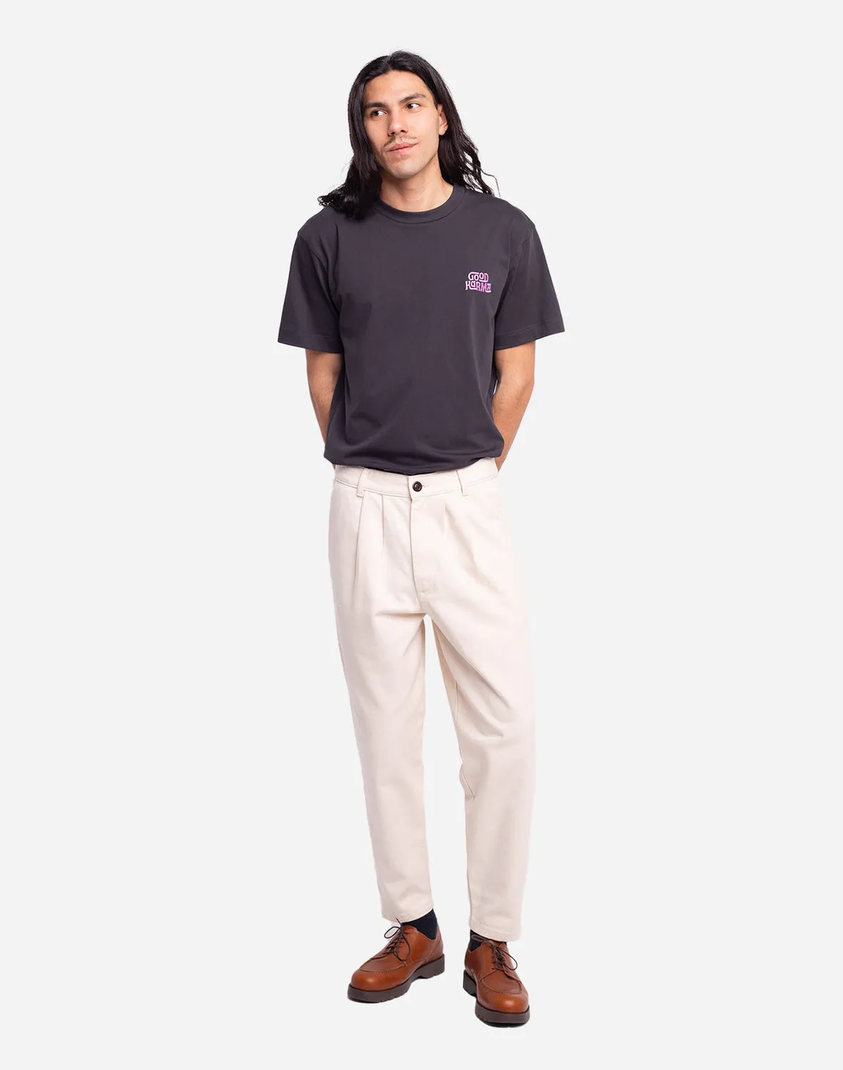 OLOW Swing pantalon écru coupe décontractée