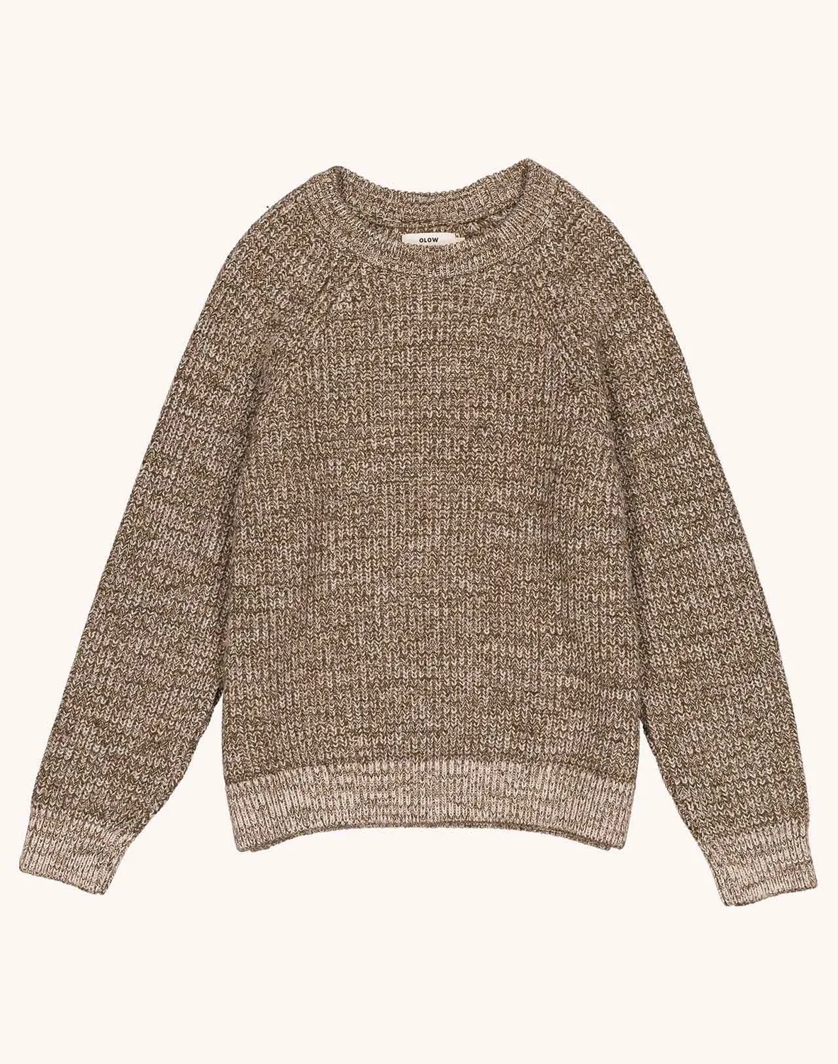 OLOW Equinoxe pull beige kaki laine mérinos