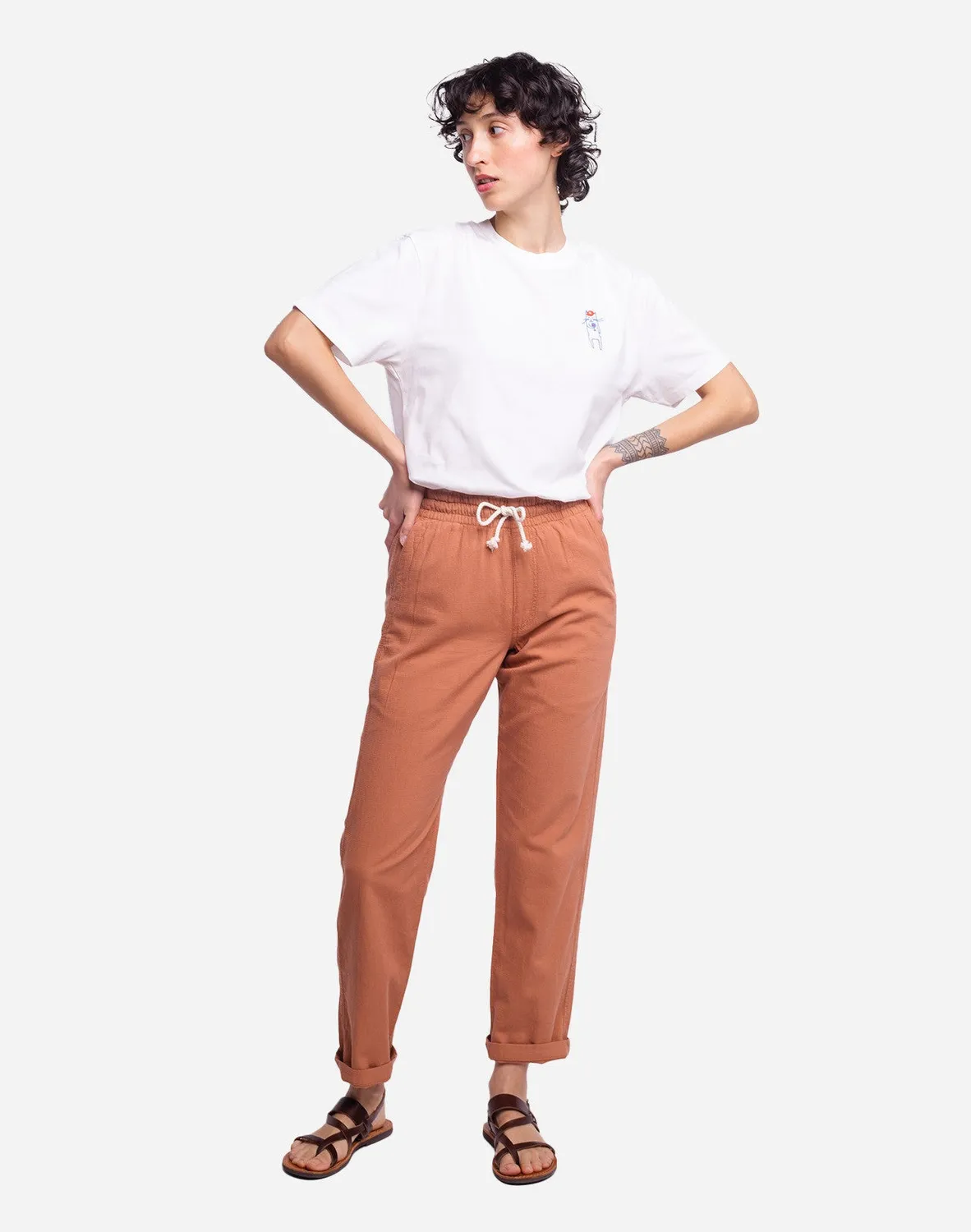 OLOW Hatha pantalon coton bio terre de sienne